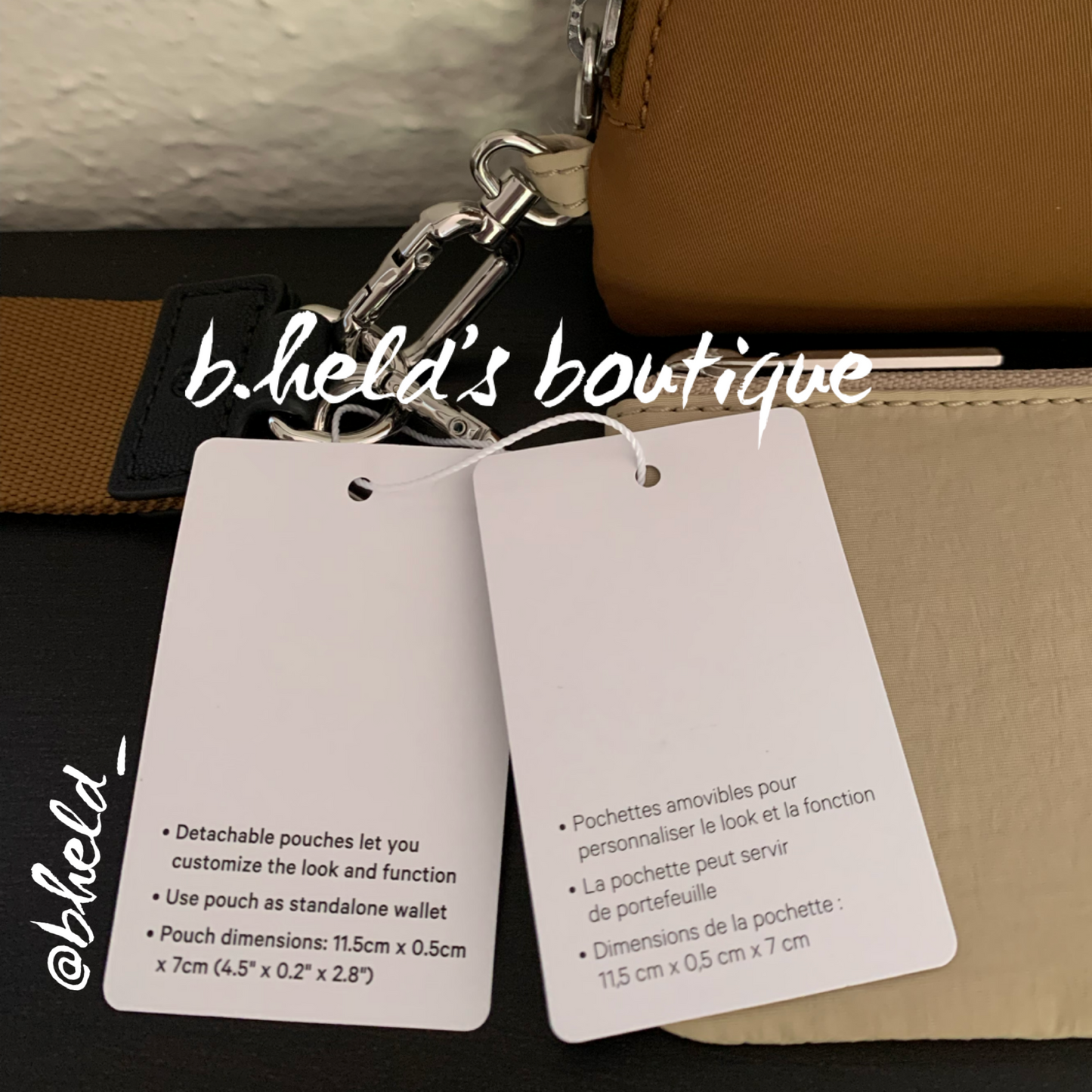 lululemon Dual Pouch Wristlet in Trench/Burnt Caramel/Black, One Size