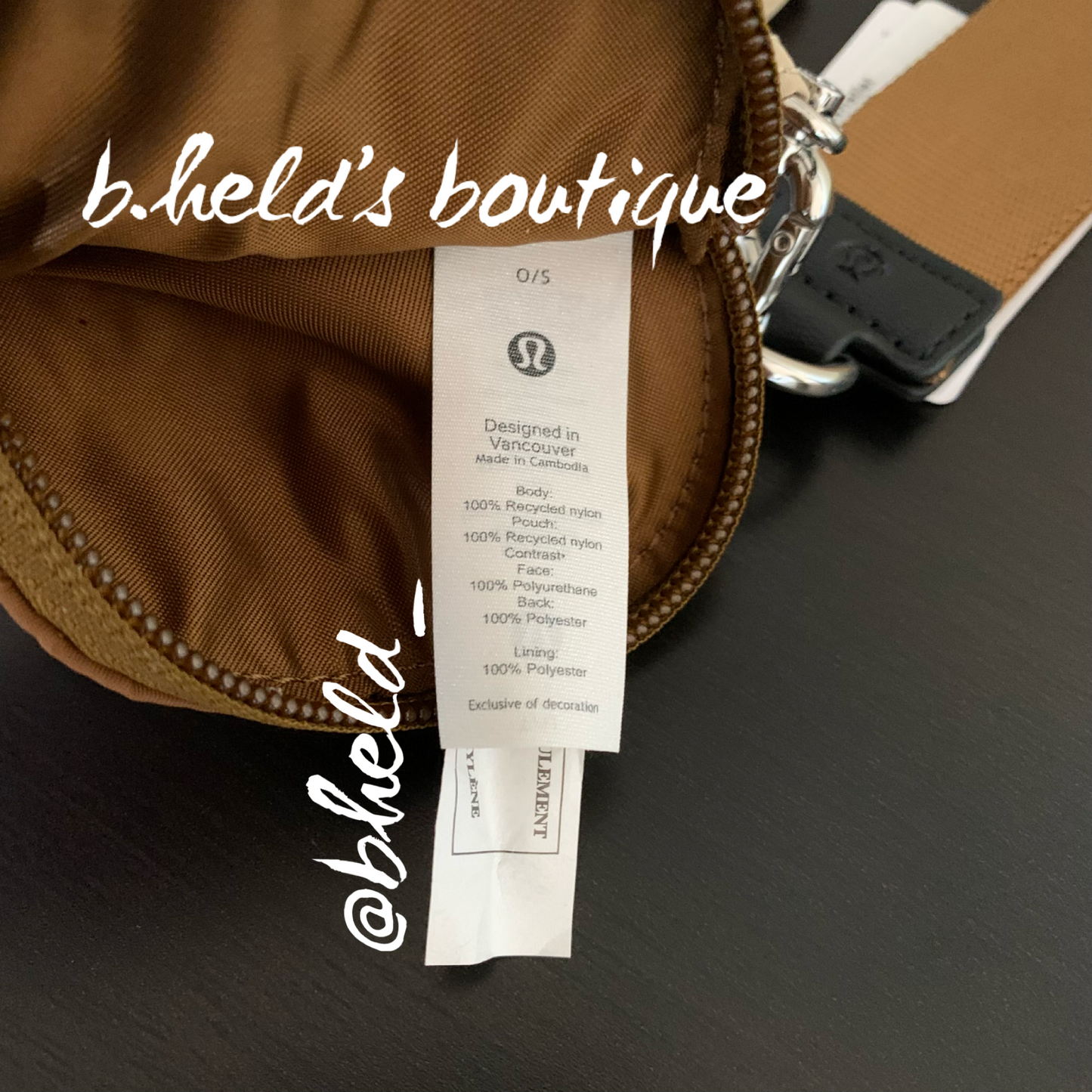 lululemon Dual Pouch Wristlet in Trench/Burnt Caramel/Black, One Size