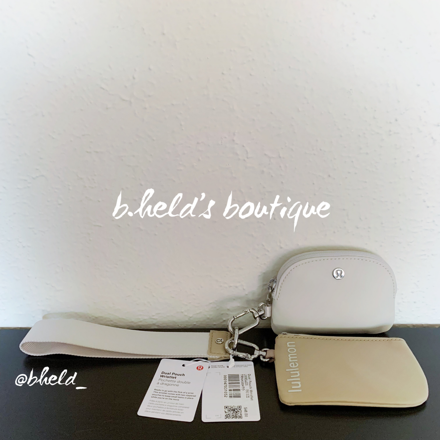 lululemon Dual Pouch Wristlet in Trench/White Opal, One Size
