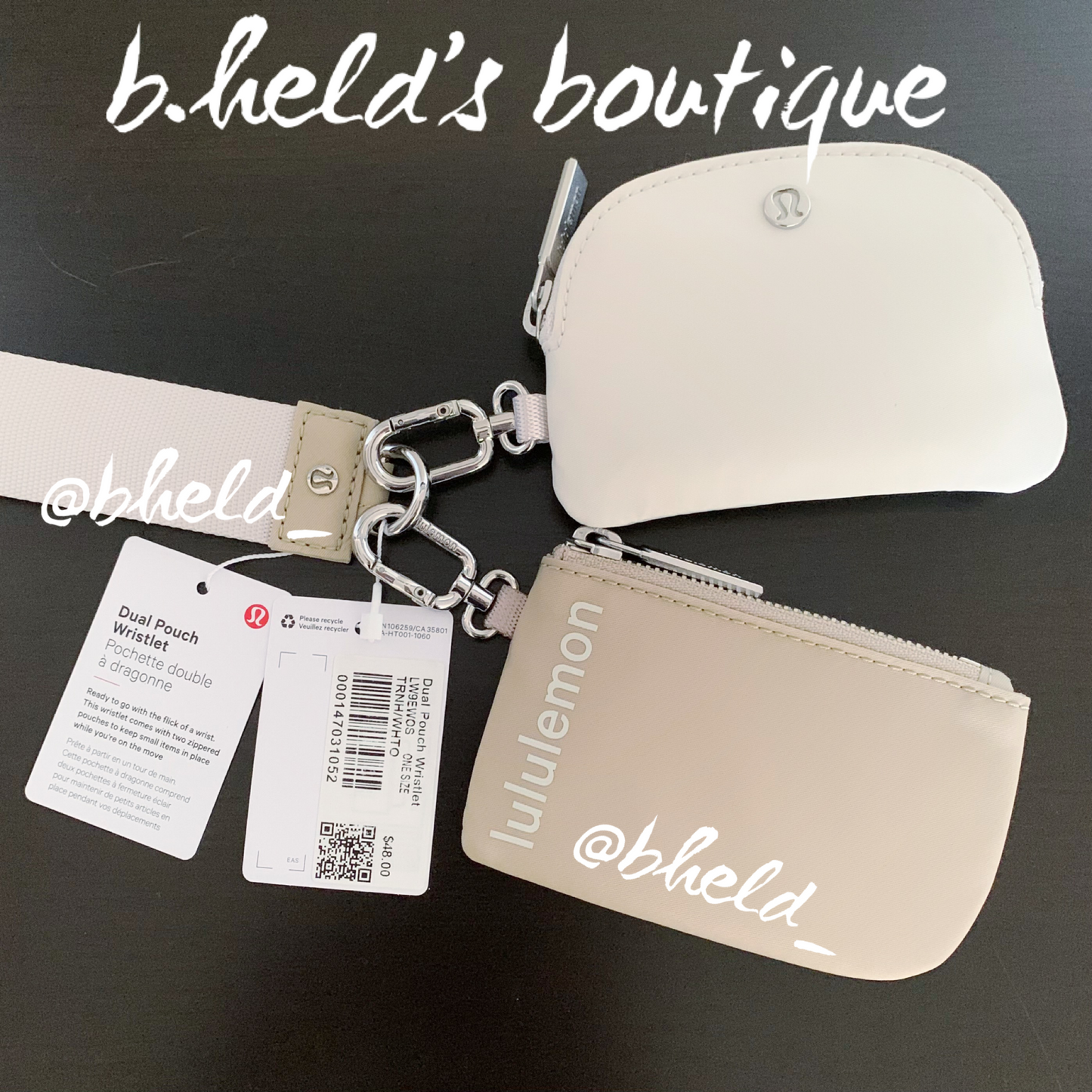 lululemon Dual Pouch Wristlet in Trench/White Opal, One Size