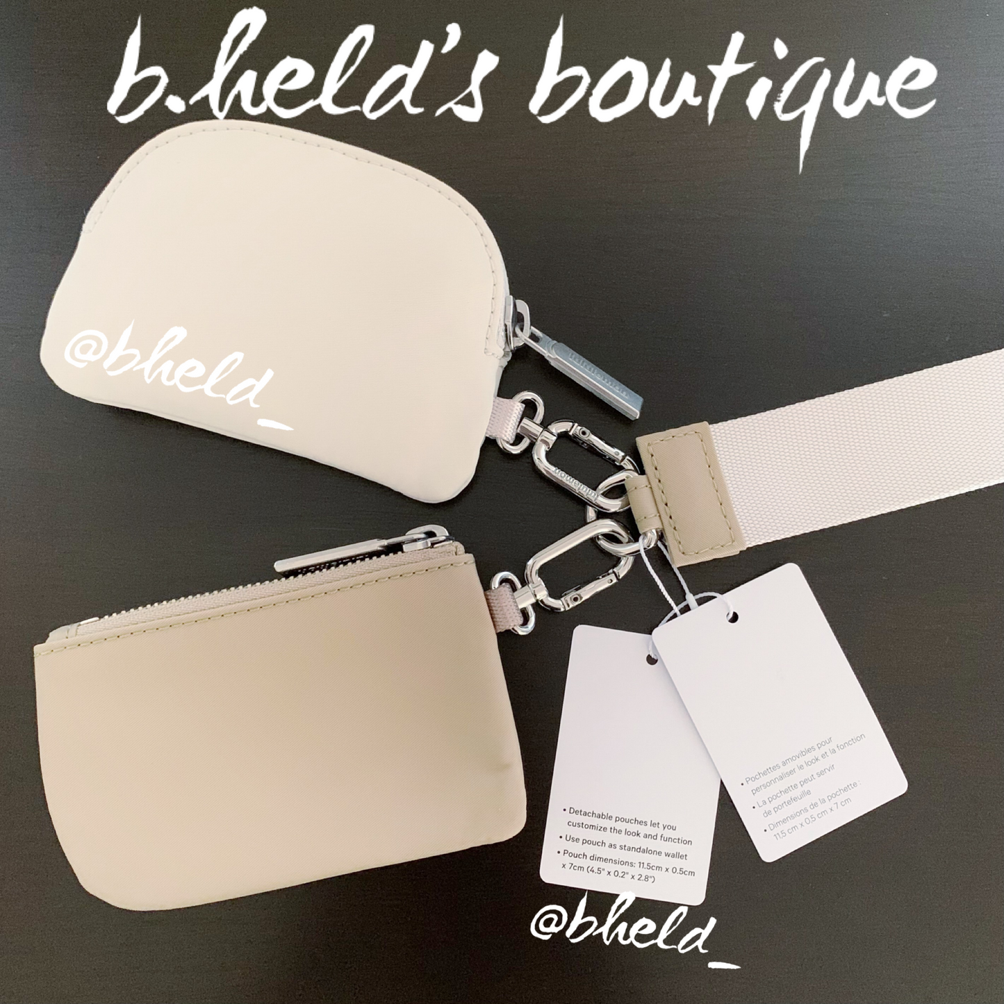 lululemon Dual Pouch Wristlet in Trench/White Opal, One Size