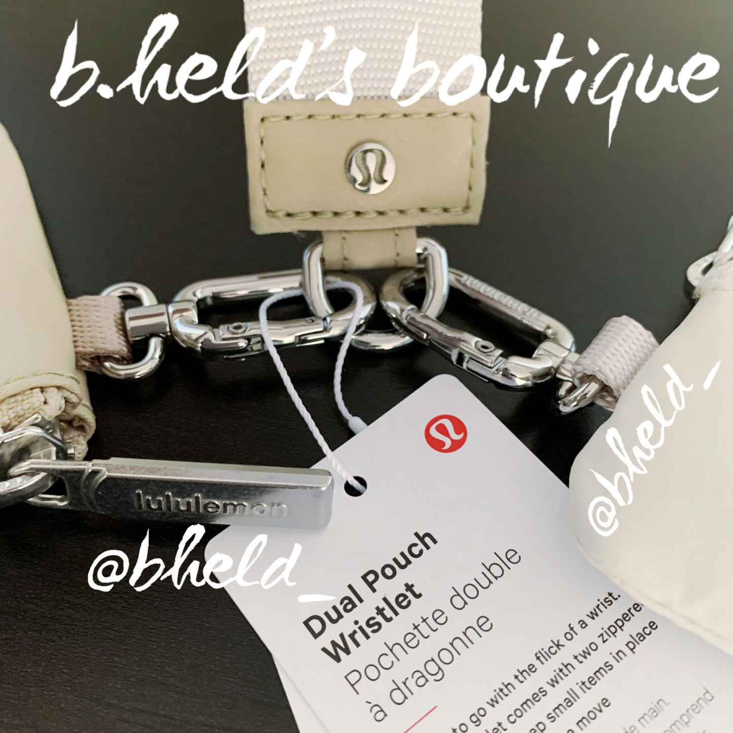 lululemon Dual Pouch Wristlet in Trench/White Opal, One Size