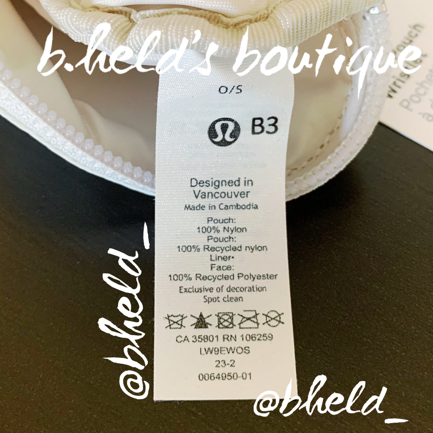 lululemon Dual Pouch Wristlet in Trench/White Opal, One Size