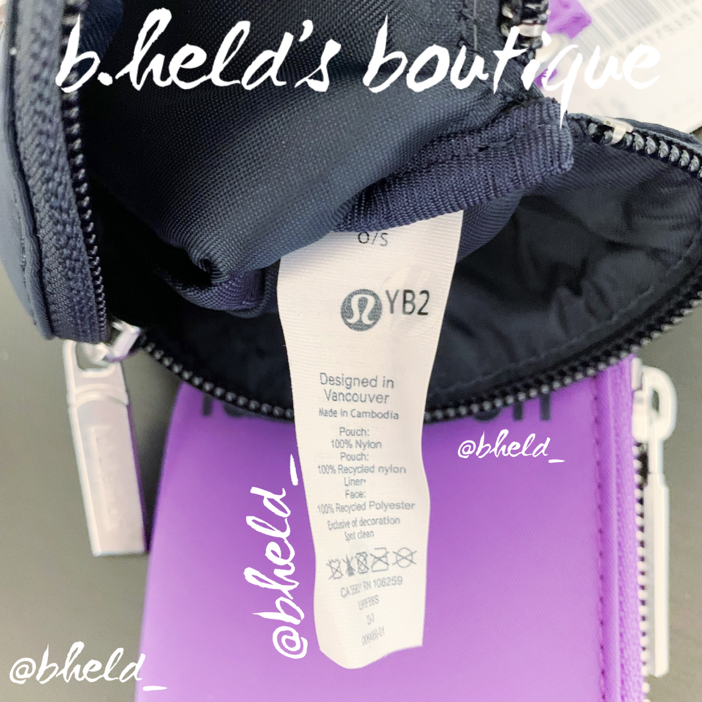 lululemon Dual Pouch Wristlet in True Navy/Atomic Purple, One Size