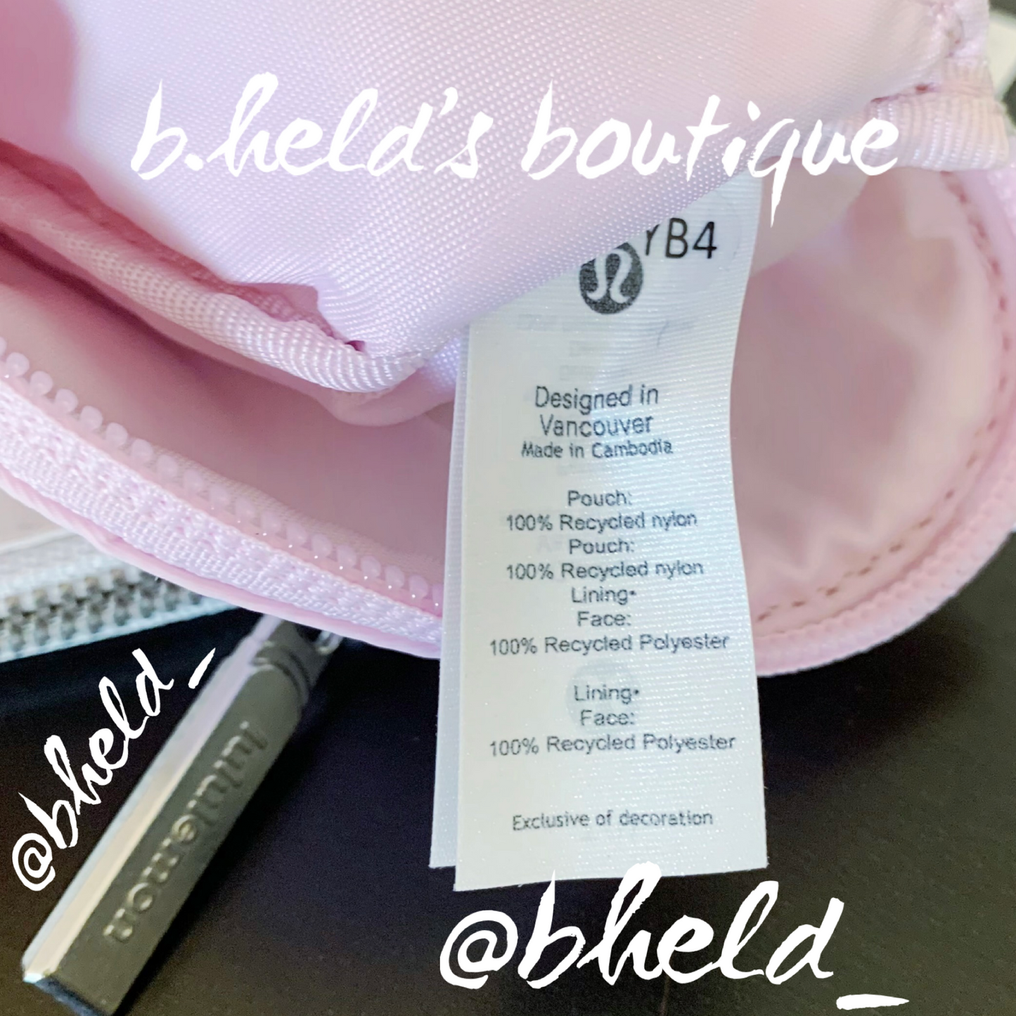 lululemon Dual Pouch Wristlet in White Opal/Meadowsweet Pink, One Size