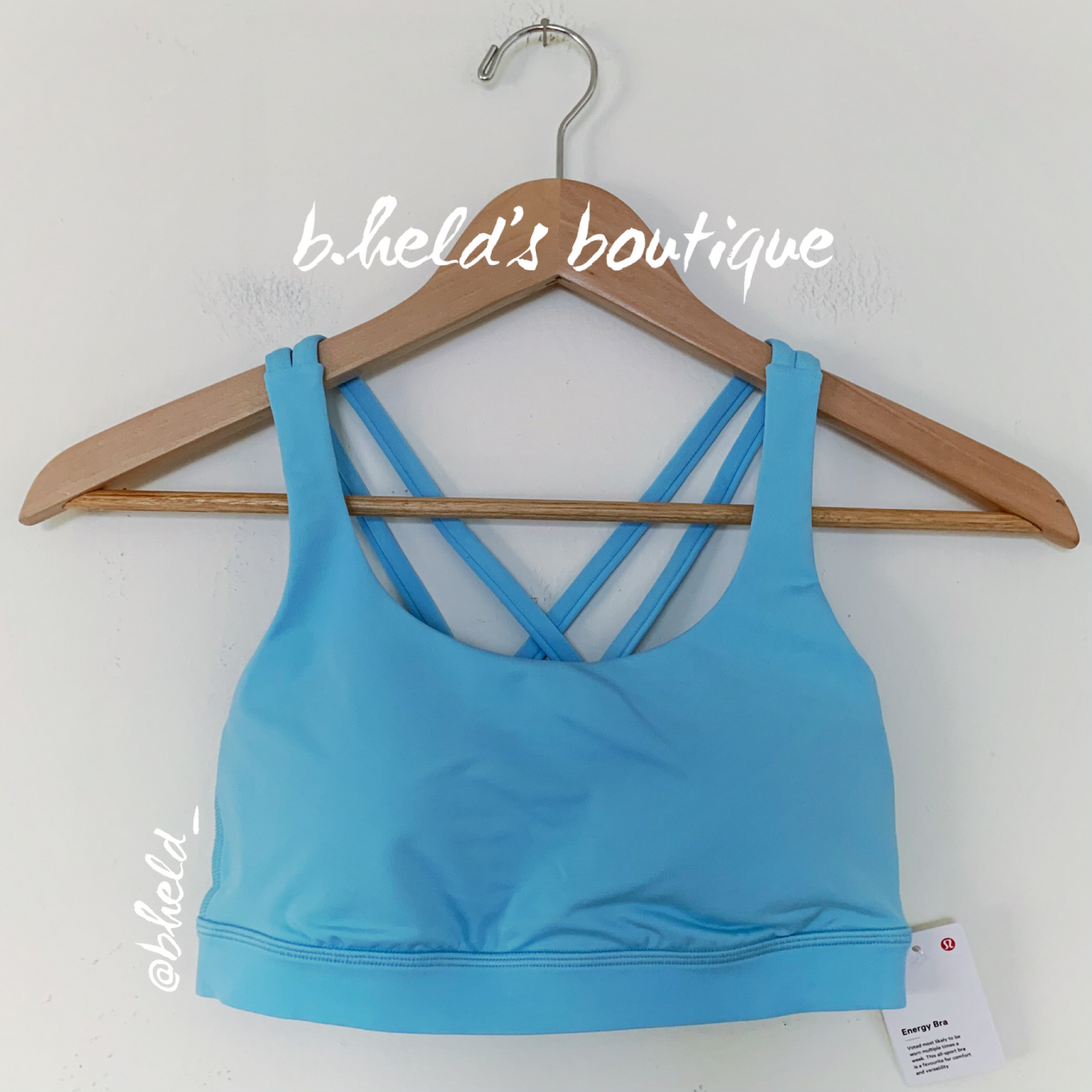 lululemon Energy Bra in Blue Chill, Size 4
