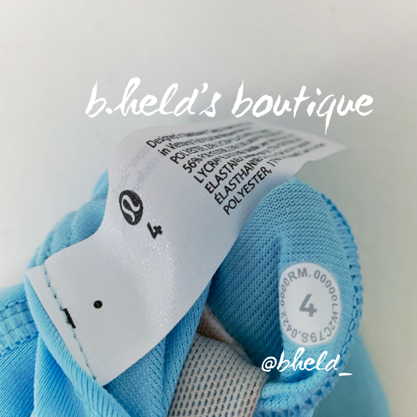 lululemon Energy Bra in Blue Chill, Size 4