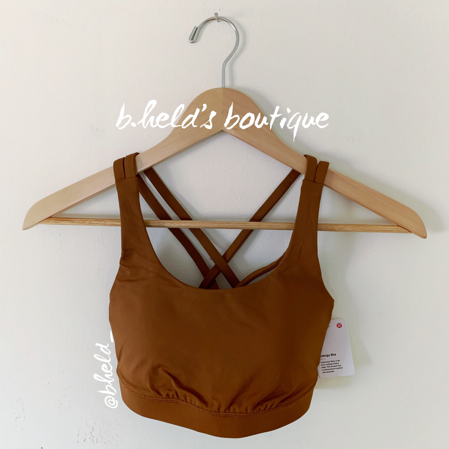 lululemon Energy Bra in Copper Brown, Size 4