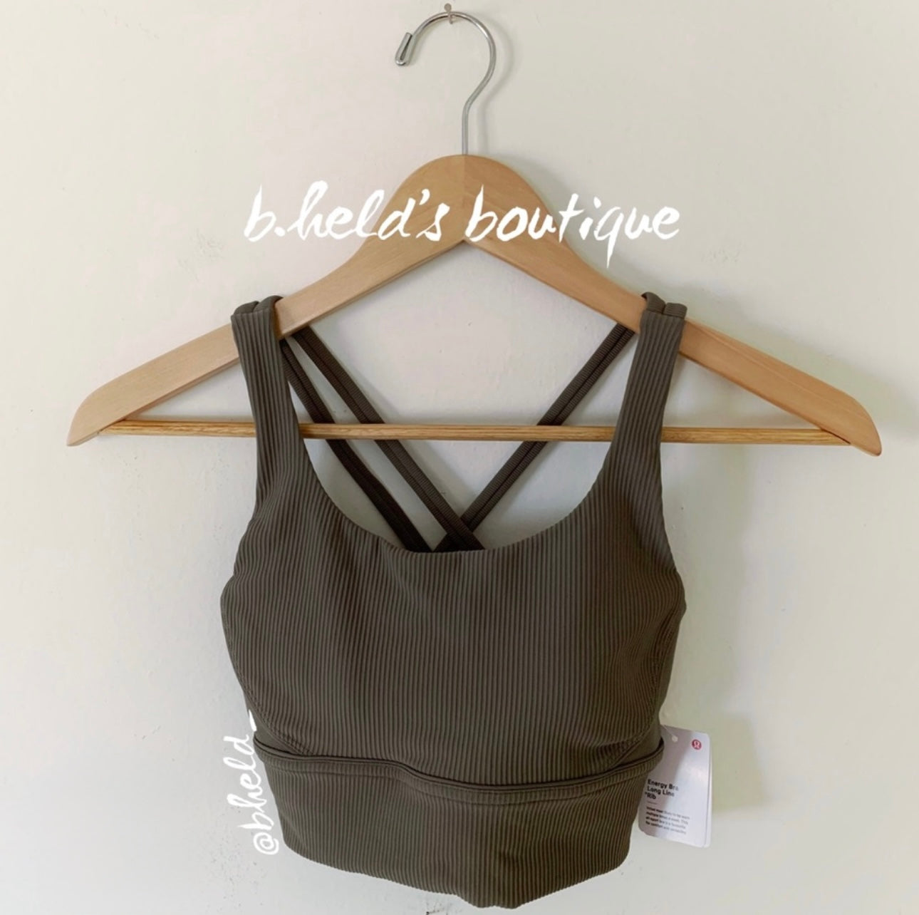 lululemon Energy Bra Long Line *Ribbed in Rover, Size 4