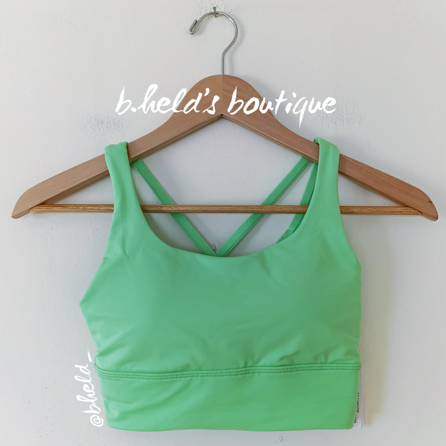 lululemon Energy Bra Long Line in Scream Green Light, Size 4