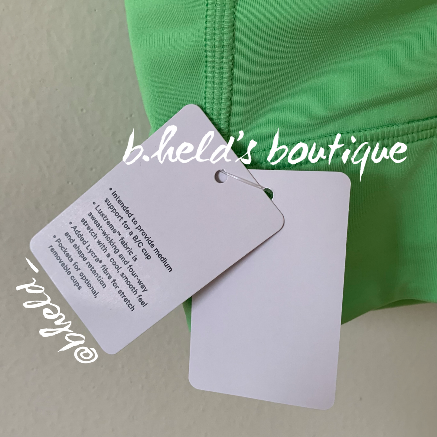 lululemon Energy Bra Long Line in Scream Green Light, Size 4