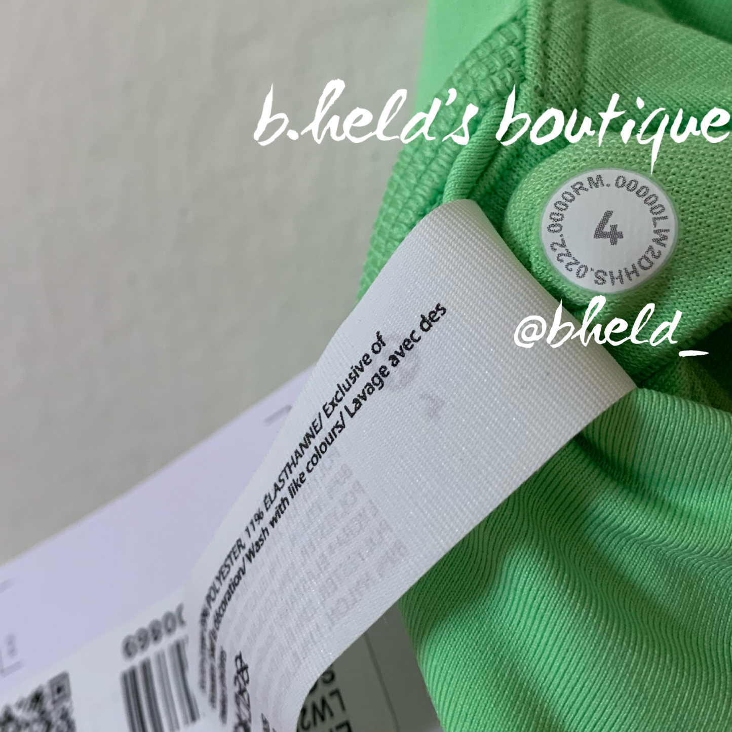 lululemon Energy Bra Long Line in Scream Green Light, Size 4
