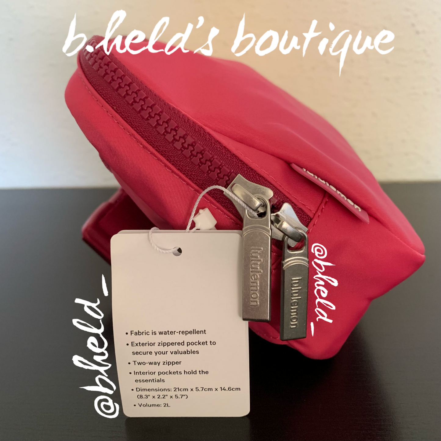 lululemon Everywhere Belt Bag *Large Version (2 L) in Raspberry Coulis/Wild Berry, One Size