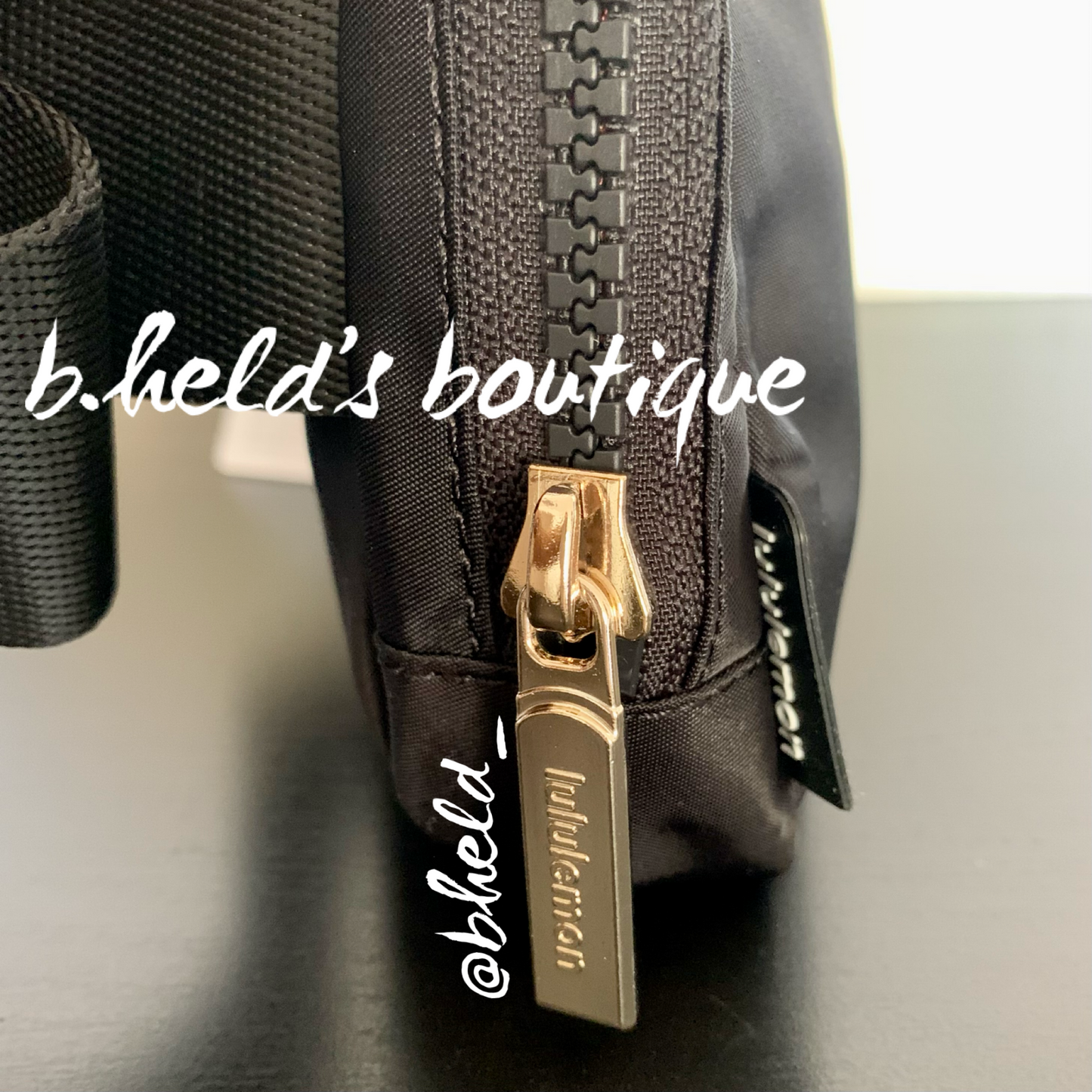 lululemon Everywhere Belt Bag (1 L) in Black/Gold, One Size