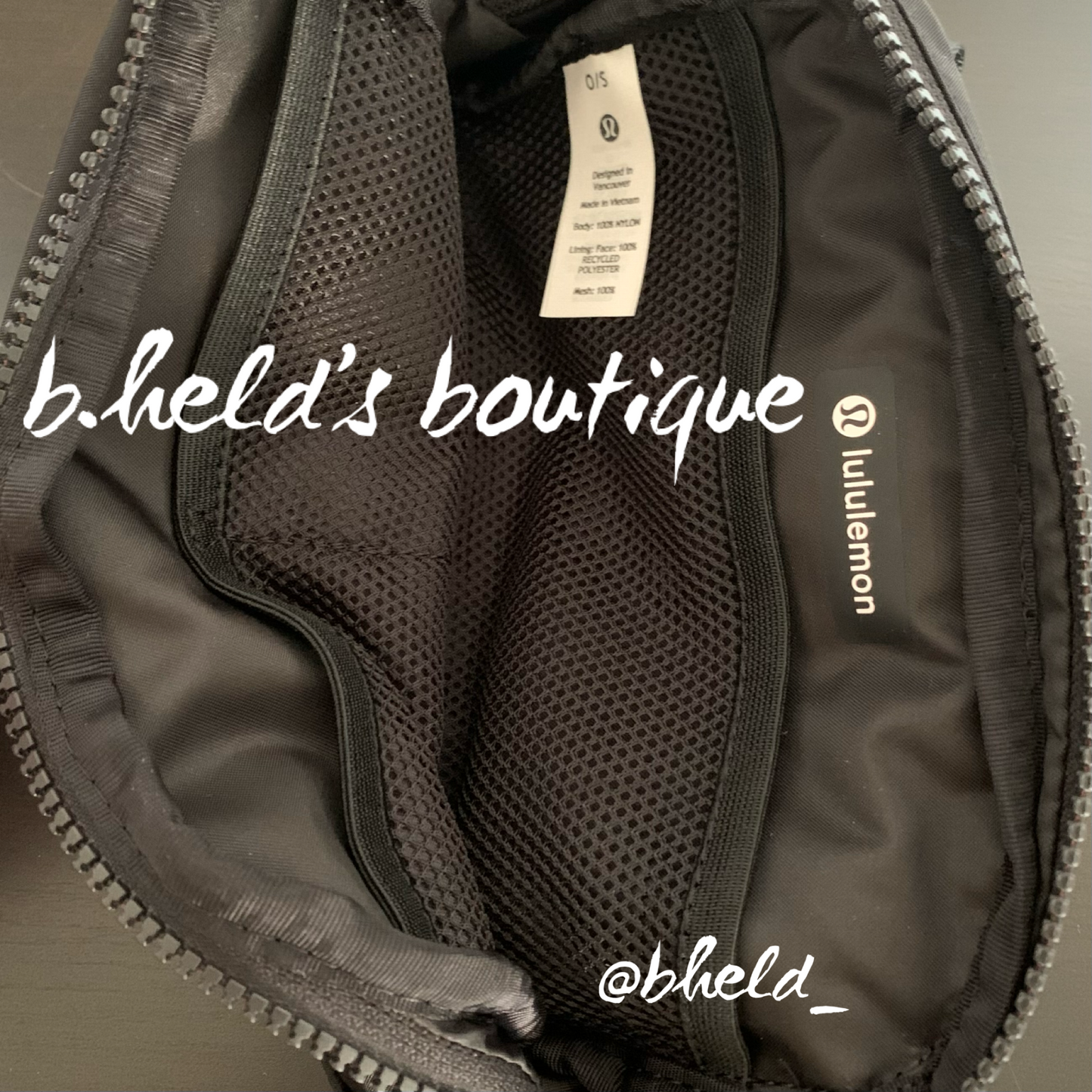 lululemon Everywhere Belt Bag (1 L) in Black/Gold, One Size