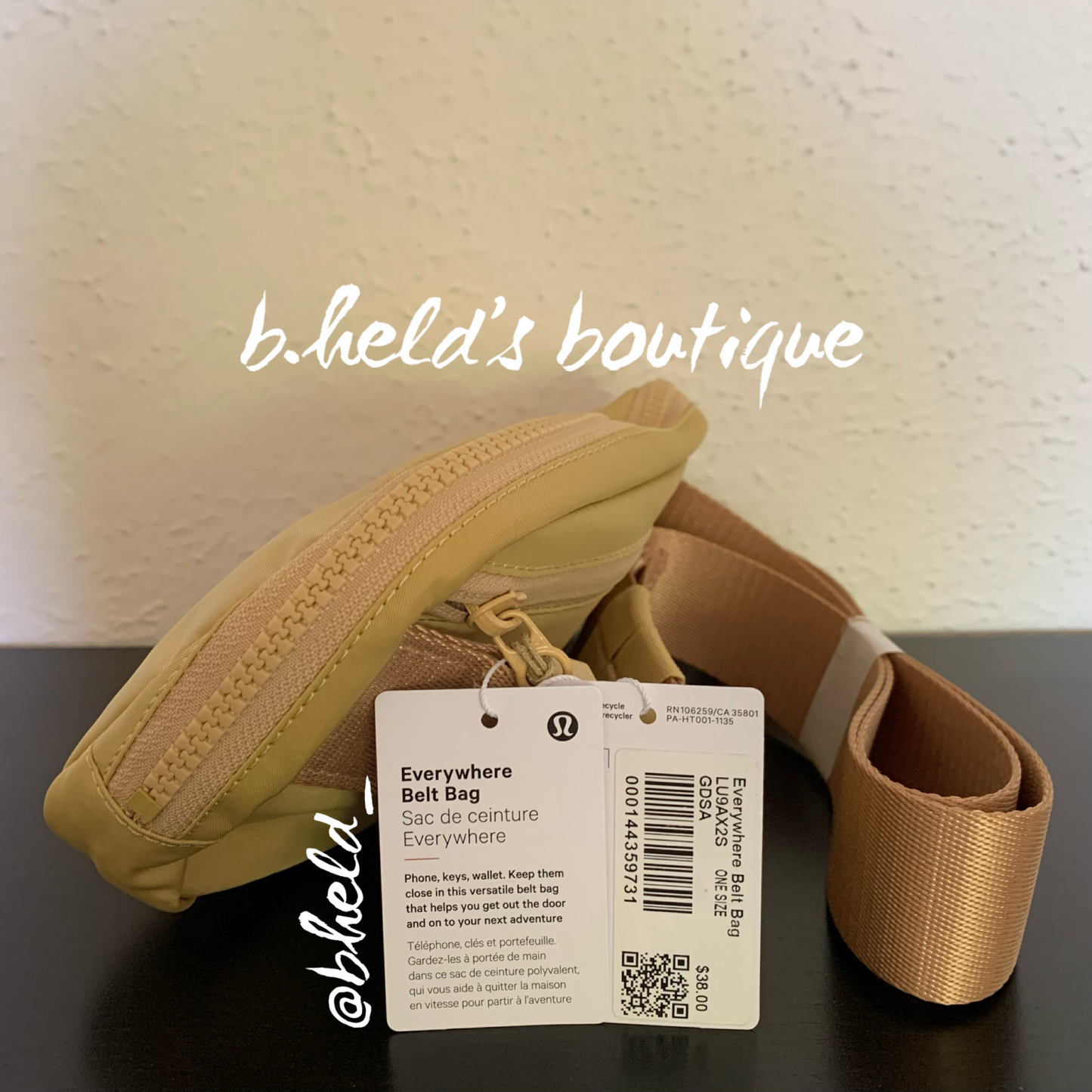 lululemon Everywhere Belt Bag (1 L) in Golden Sand, One Size