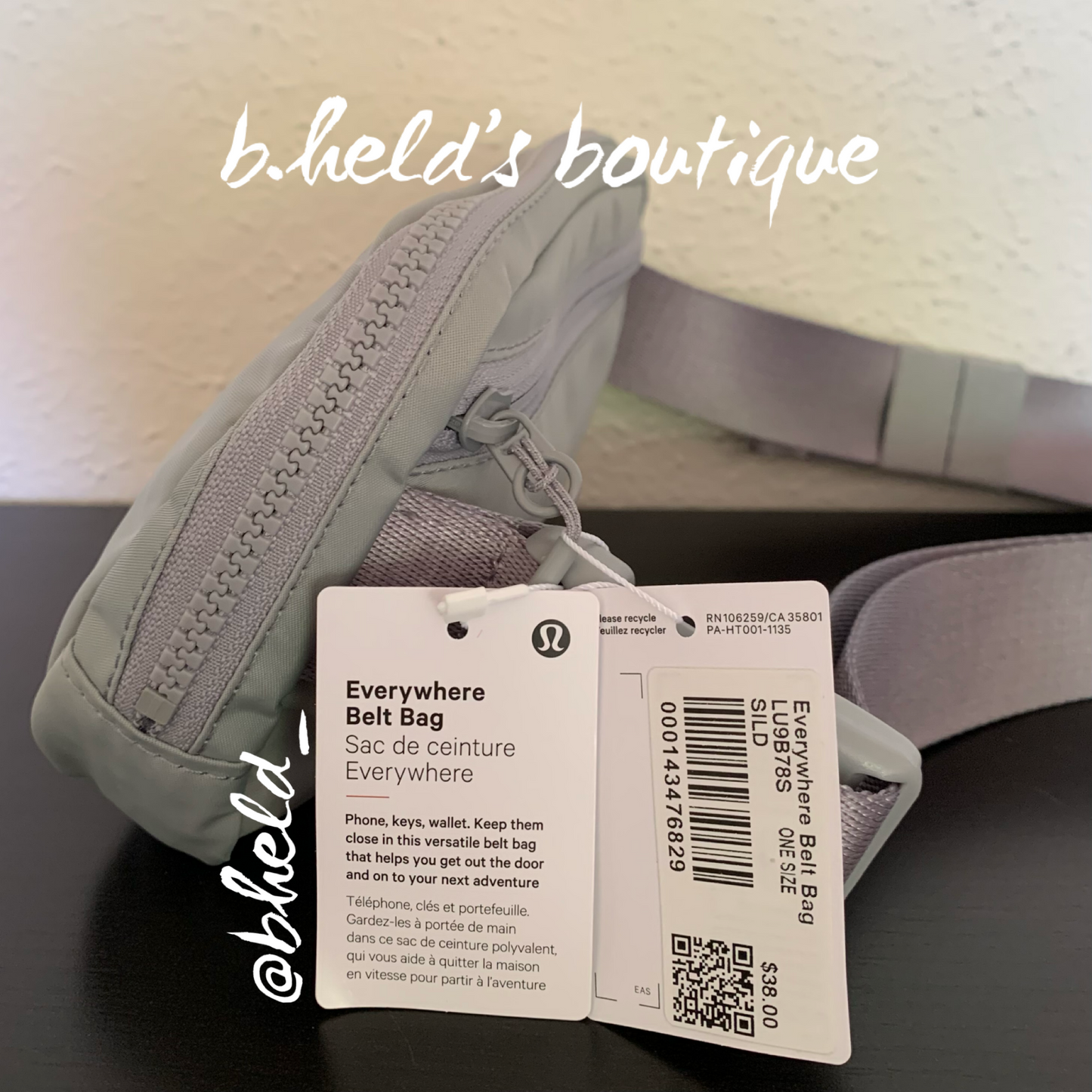 lululemon Everywhere Belt Bag (1 L) in Silver Drop, One Size