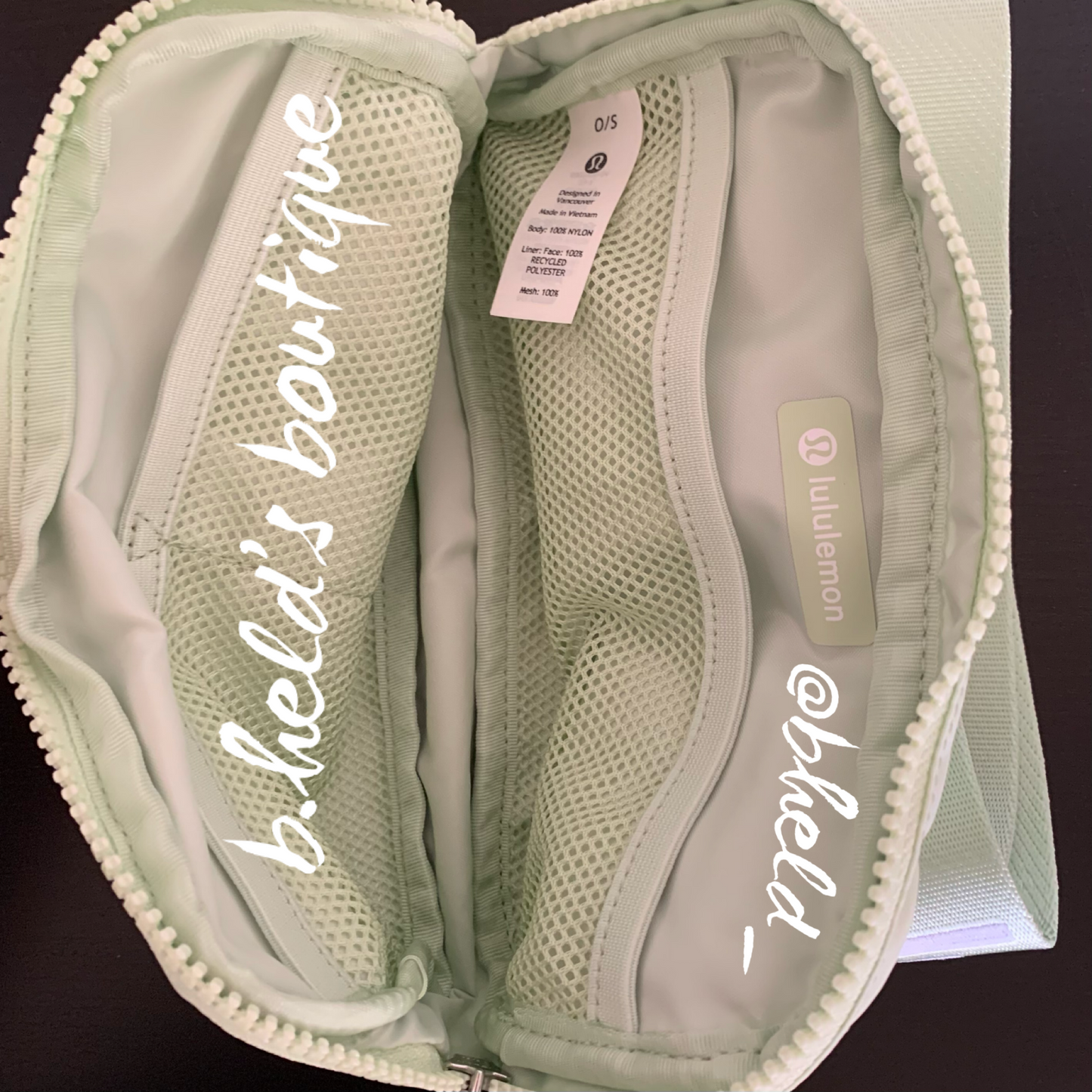 lululemon Everywhere Belt Bag *Wordmark (1 L) in Kohlrabi Green/White, One Size