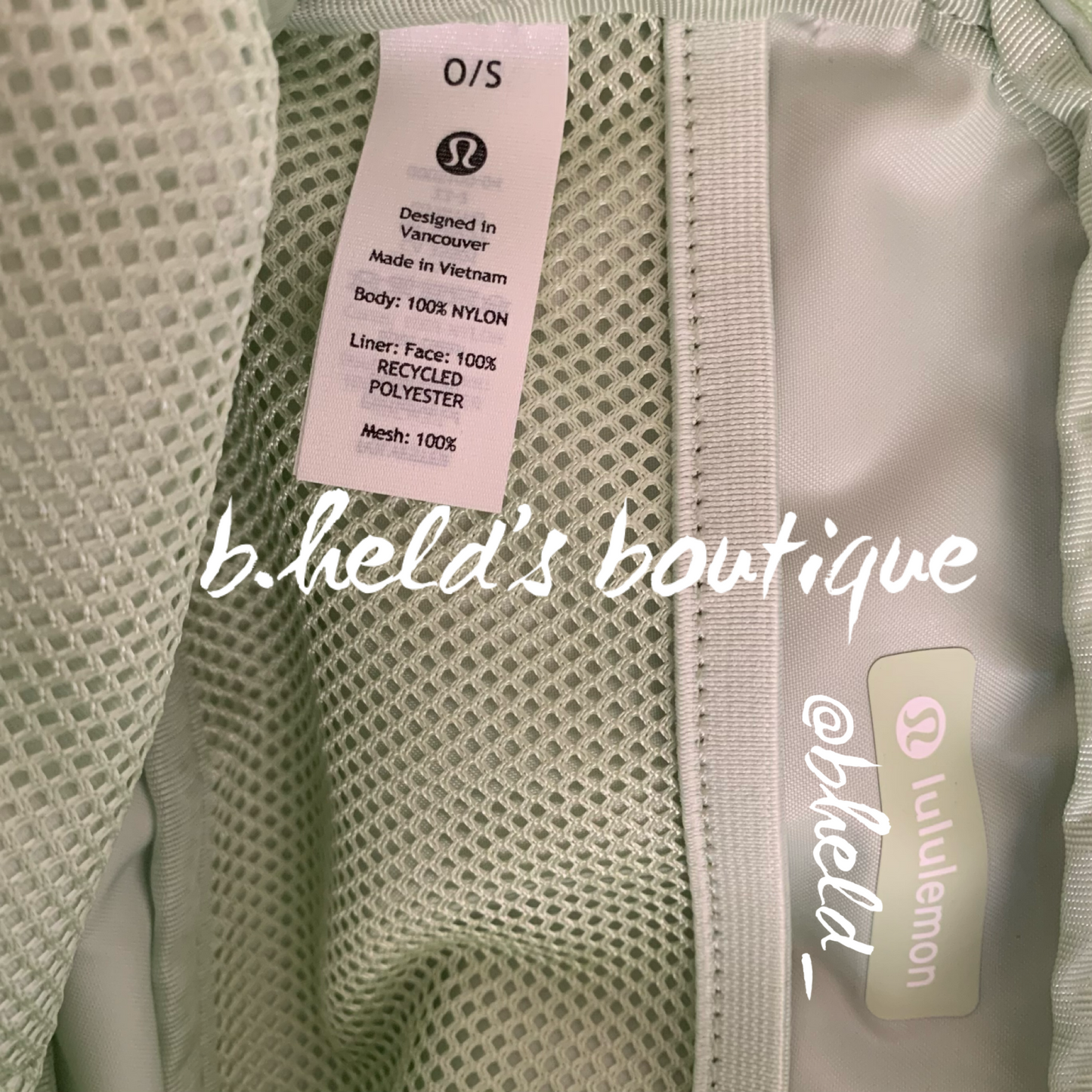 lululemon Everywhere Belt Bag *Wordmark (1 L) in Kohlrabi Green/White, One Size