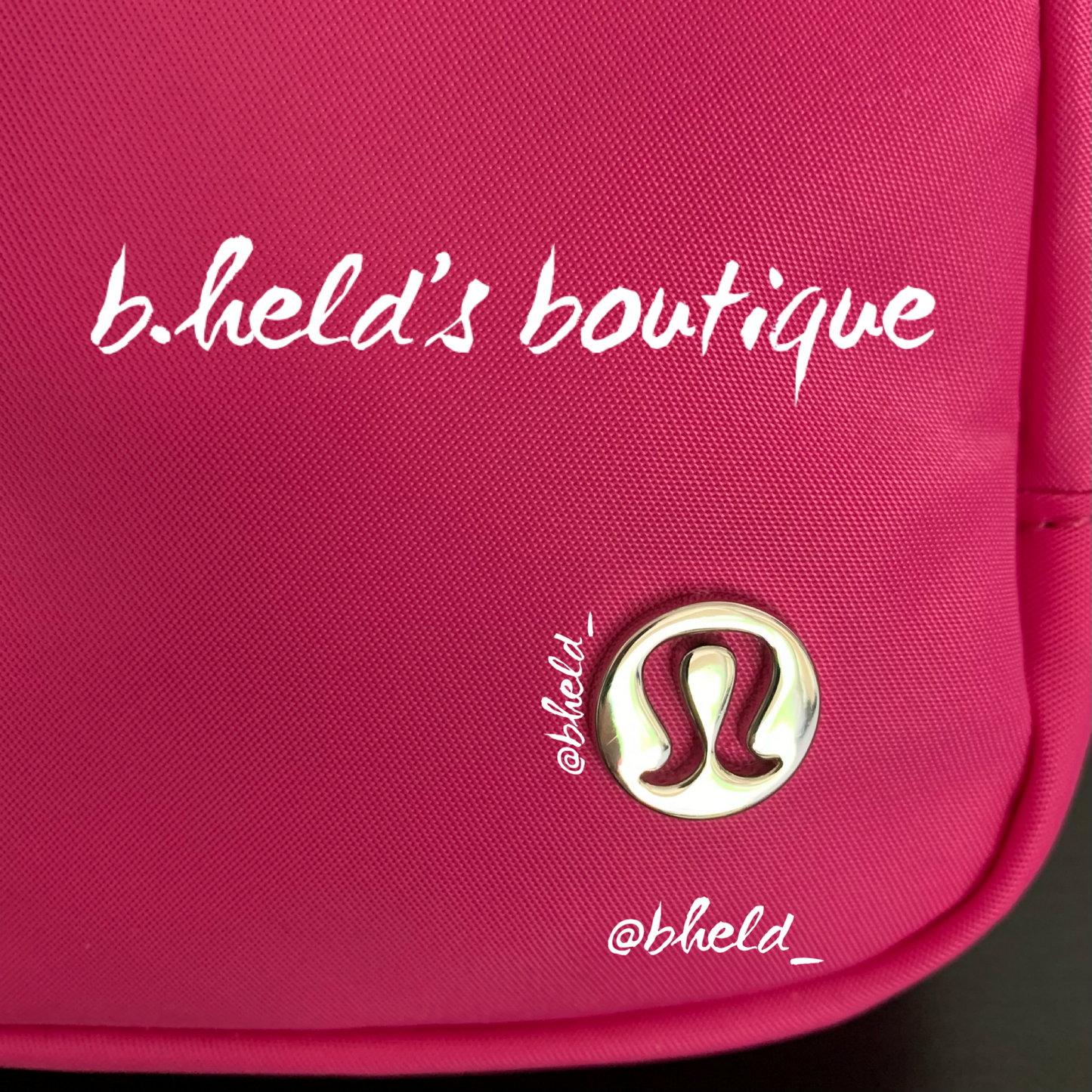 lululemon Everywhere Belt Bag *Wordmark (1 L) in Sonic Pink/White, One Size