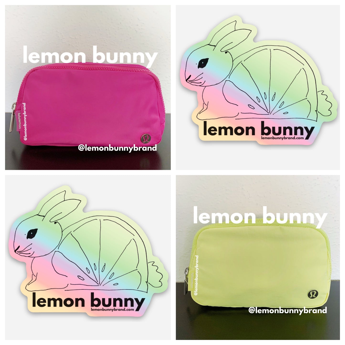 *lemon bunny Curated Bundle: 2 lululemon Everywhere Belt Bags in Sonic Pink & Electric Lemon