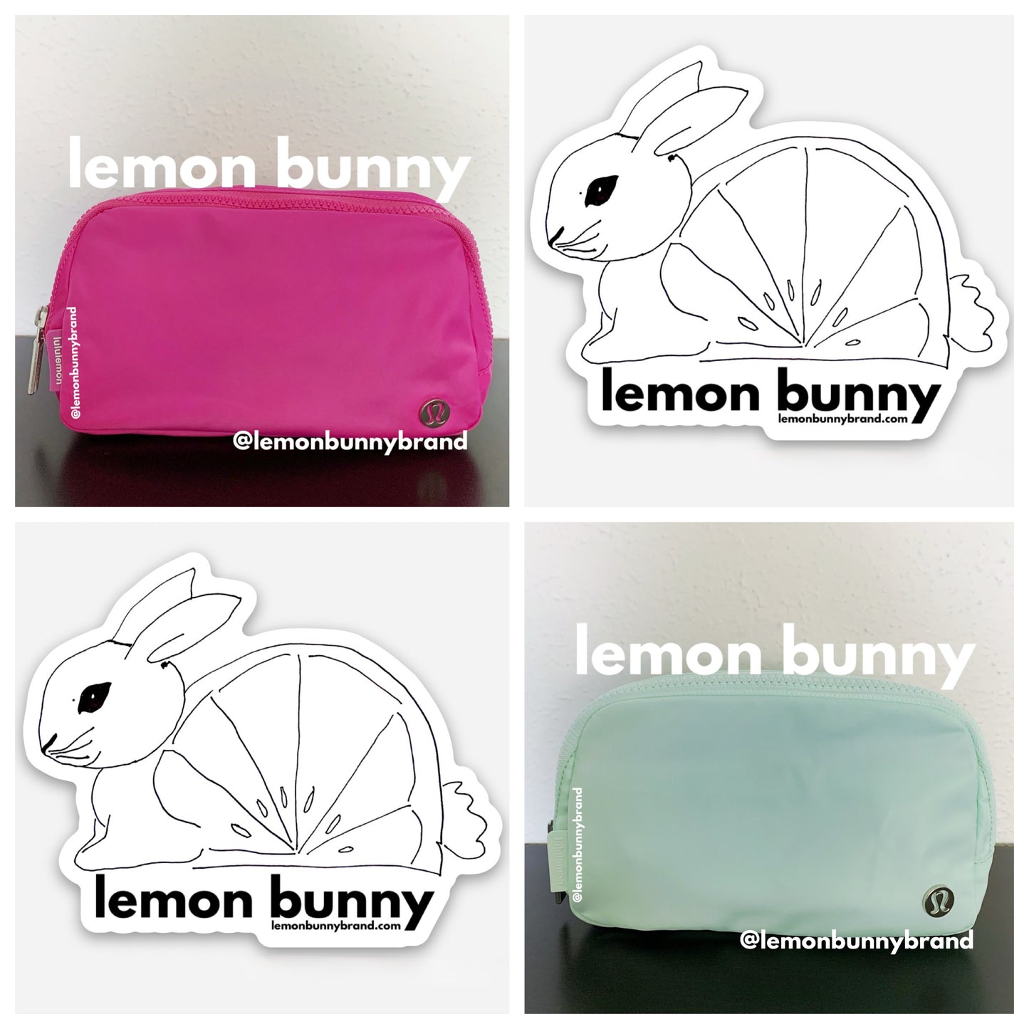 *lemon bunny Curated Bundle: 2 lululemon Everywhere Belt Bags in Sonic Pink & Mint Moment