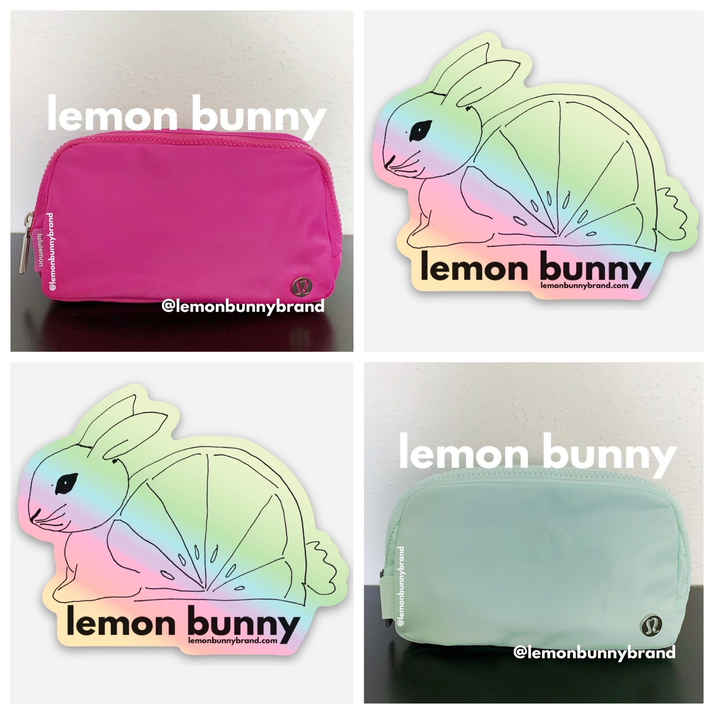 *lemon bunny Curated Bundle: 2 lululemon Everywhere Belt Bags in Sonic Pink & Mint Moment