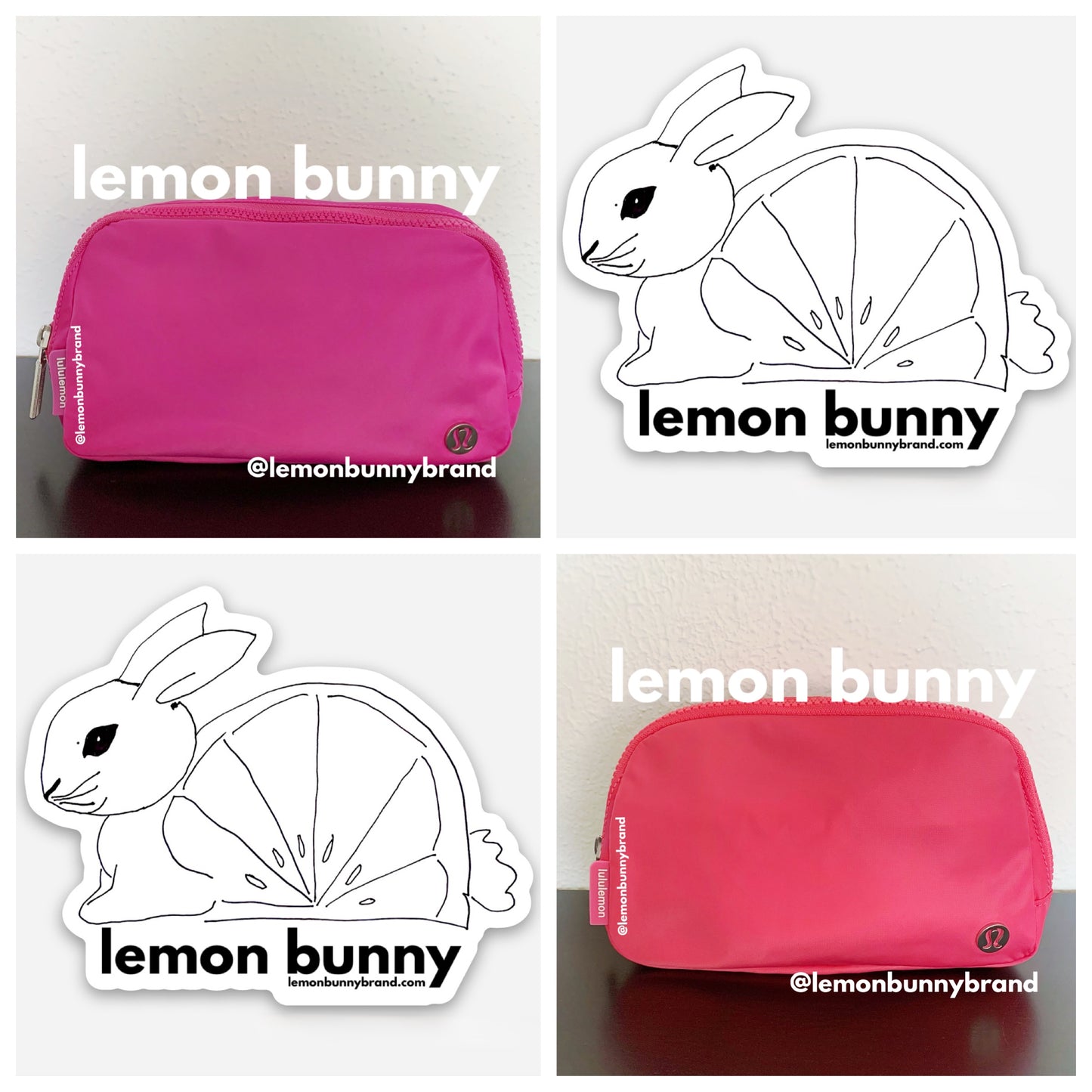 *lemon bunny Curated Bundle: 2 lululemon Everywhere Belt Bags in Sonic Pink & Lip Gloss