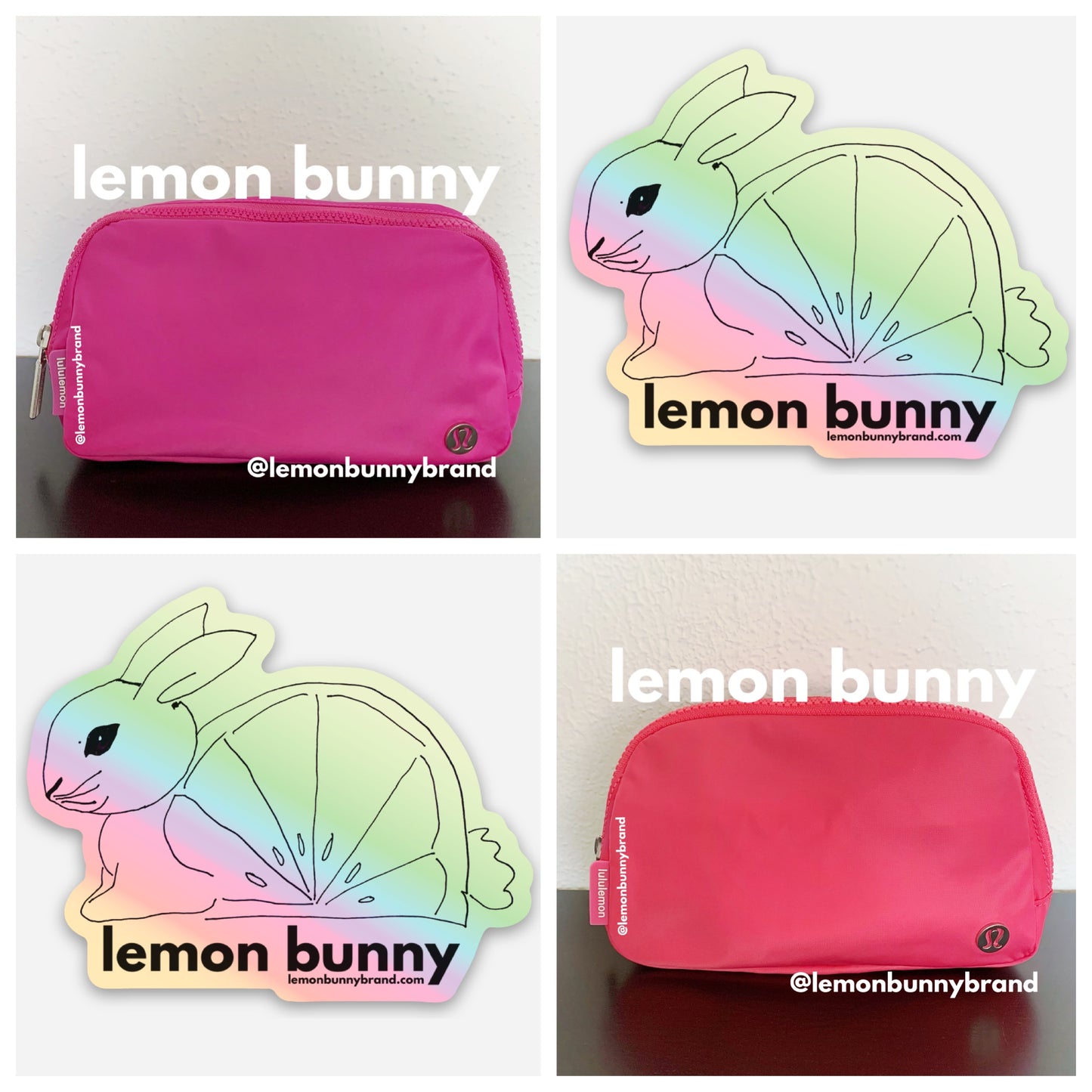 *lemon bunny Curated Bundle: 2 lululemon Everywhere Belt Bags in Sonic Pink & Lip Gloss