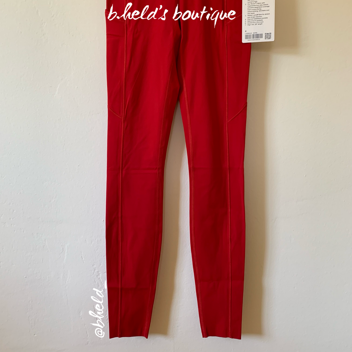 lululemon Fast and Free High-Rise Tight 28" in Dark Red, Size 4