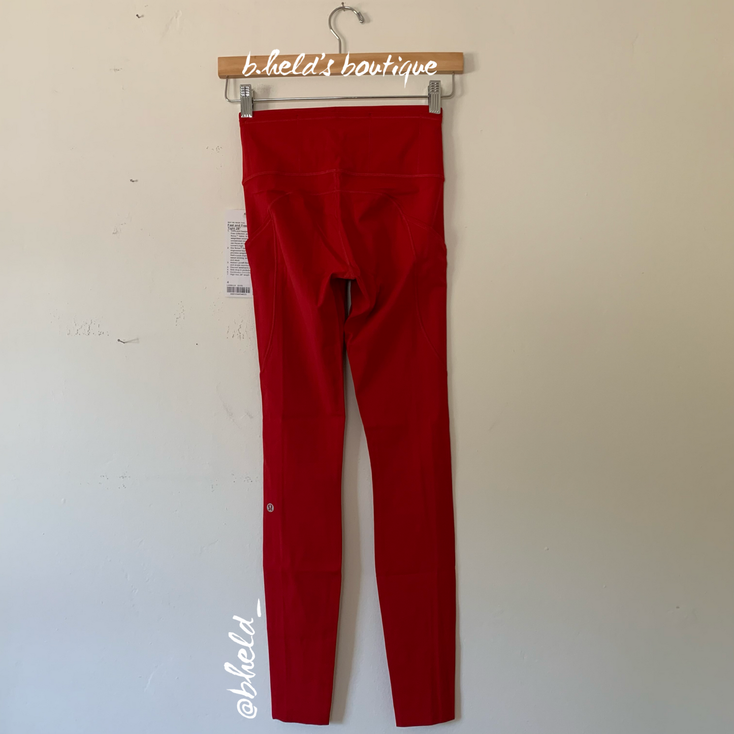 lululemon Fast and Free High-Rise Tight 28" in Dark Red, Size 4