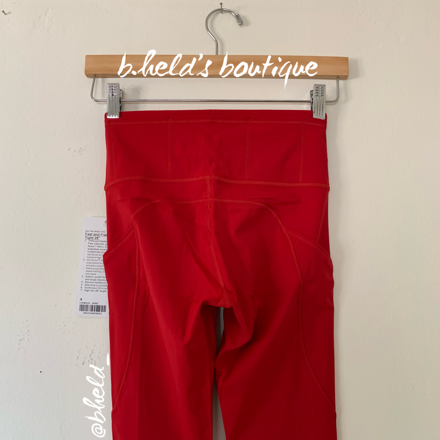 lululemon Fast and Free High-Rise Tight 28" in Dark Red, Size 4