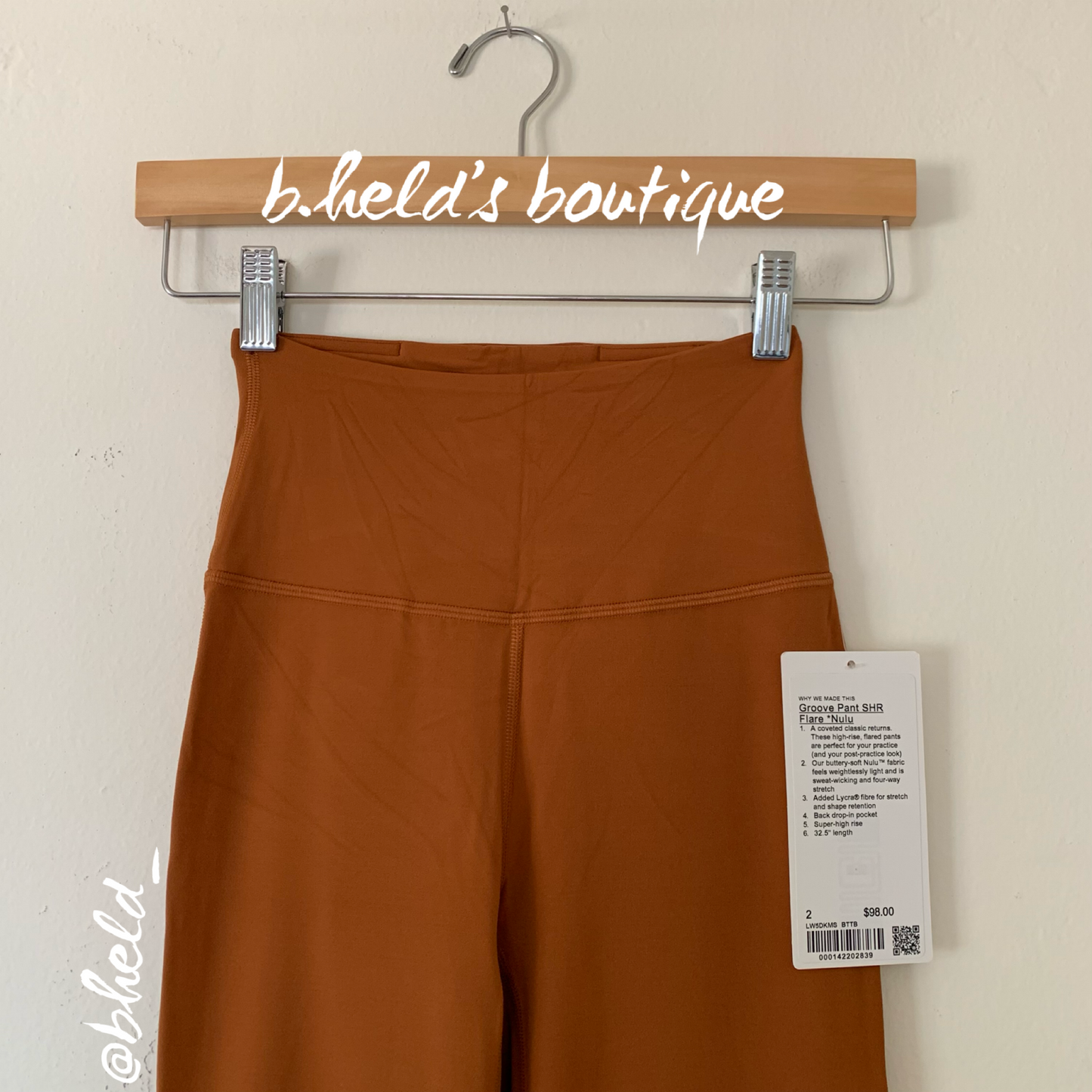lululemon Groove Super High-Rise Flared Pant *Nulu in Butternut Brown, Size 2 (Single-Lined)