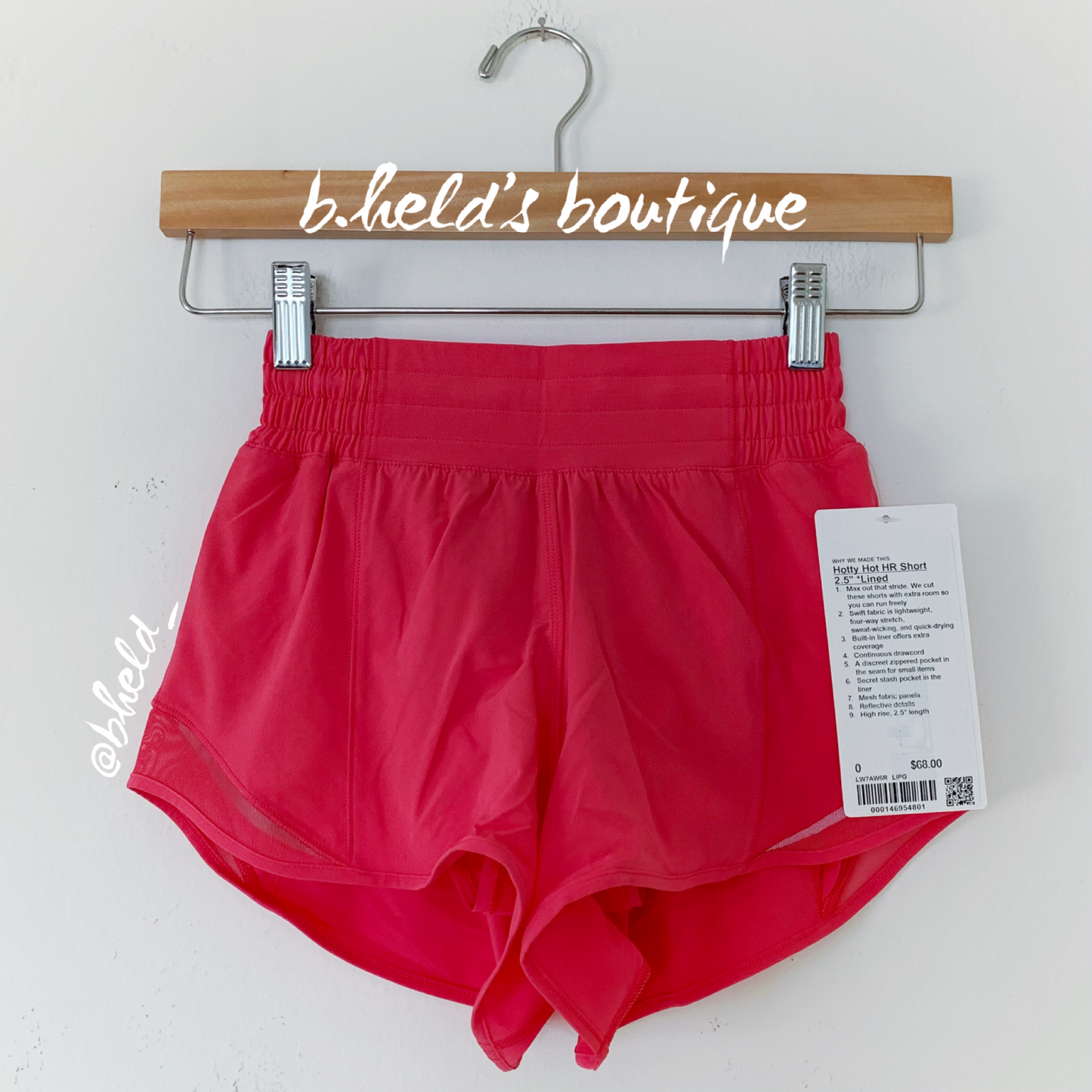 lululemon Hotty Hot High-Rise Lined Short 2.5" in Lip Gloss, Size 0