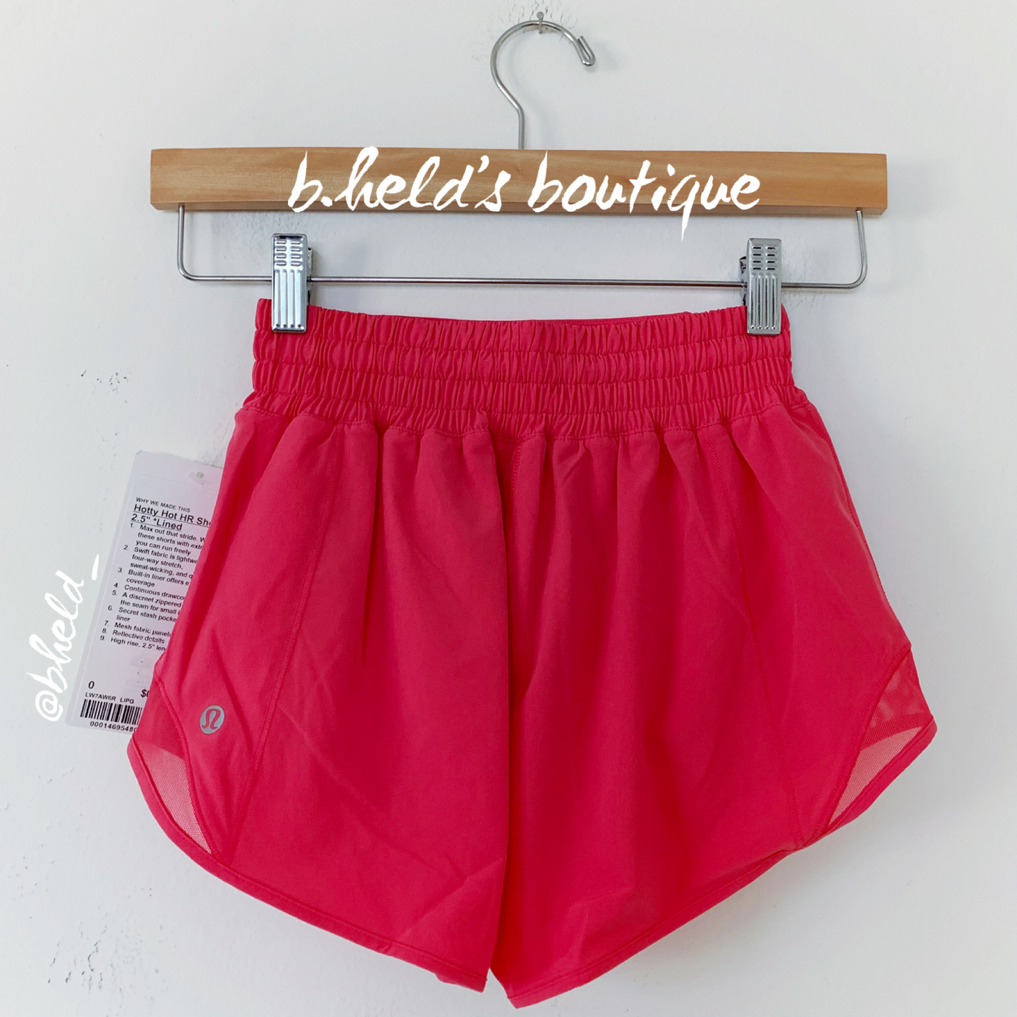 lululemon Hotty Hot High-Rise Lined Short 2.5" in Lip Gloss, Size 0