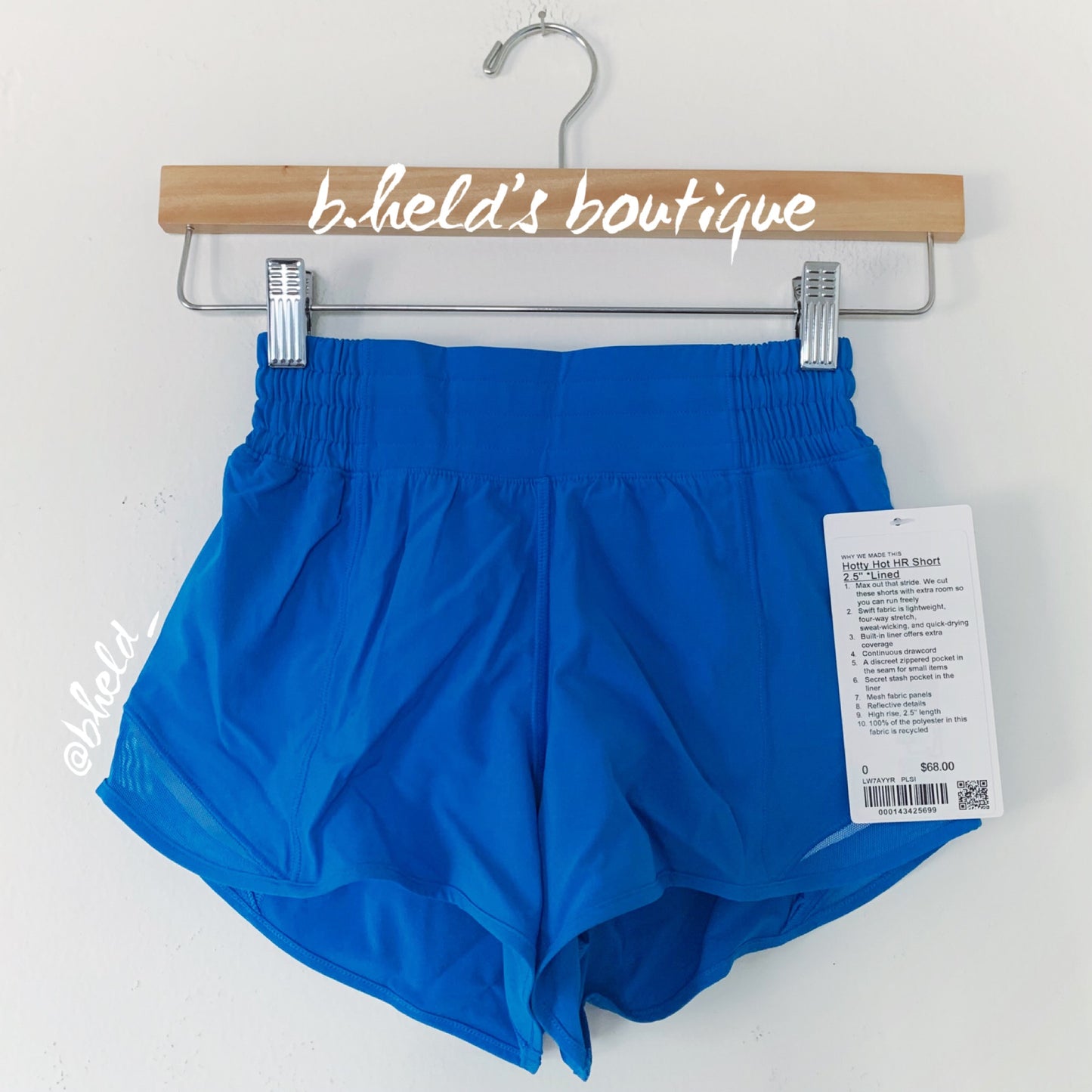 lululemon Hotty Hot High-Rise Lined Short 2.5" in Poolside, Size 0