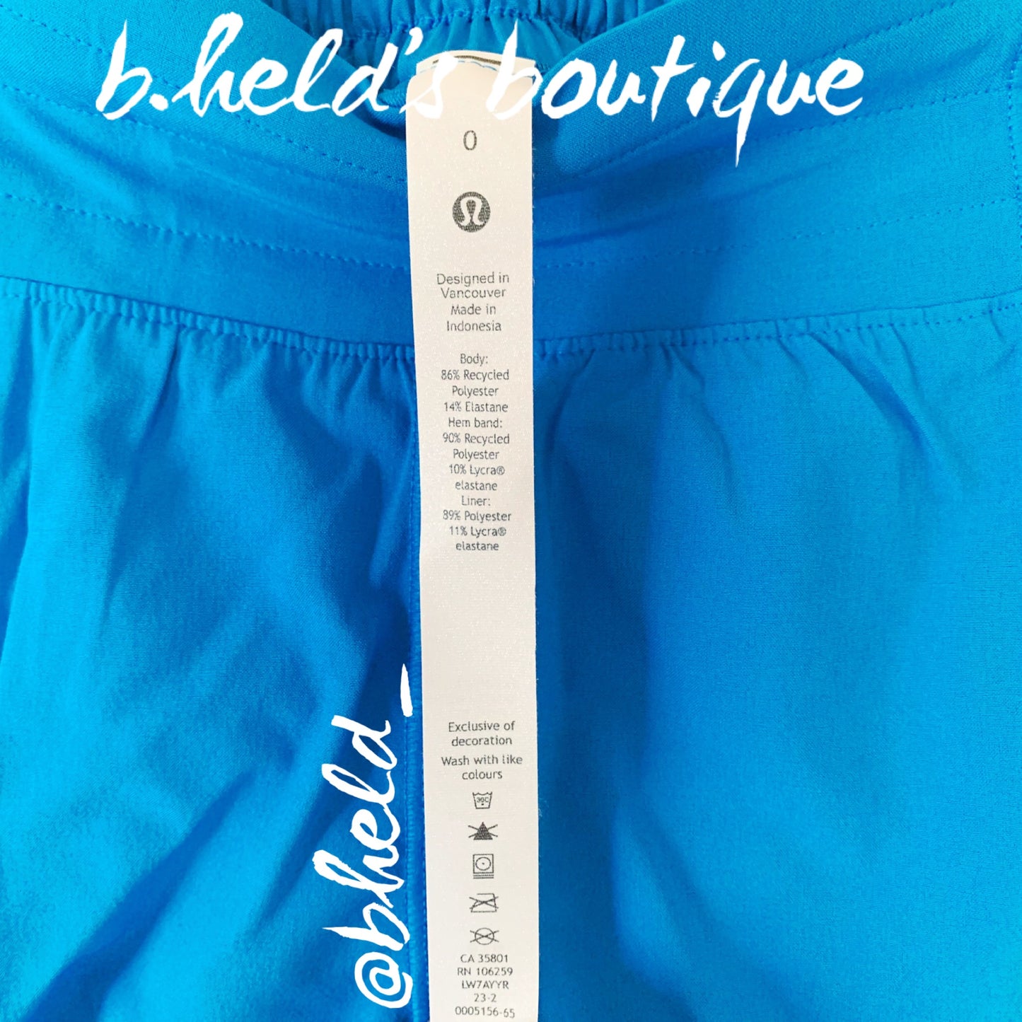 lululemon Hotty Hot High-Rise Lined Short 2.5" in Poolside, Size 0