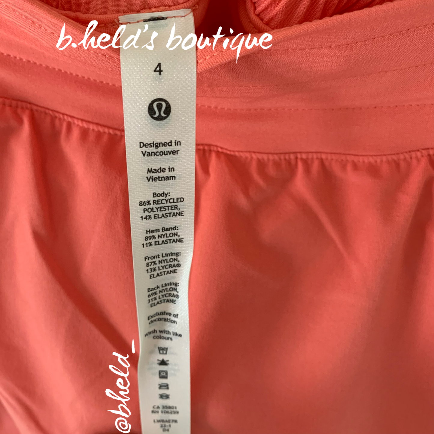 lululemon Hotty Hot High-Rise Skirt in Raspberry Cream, Size 4