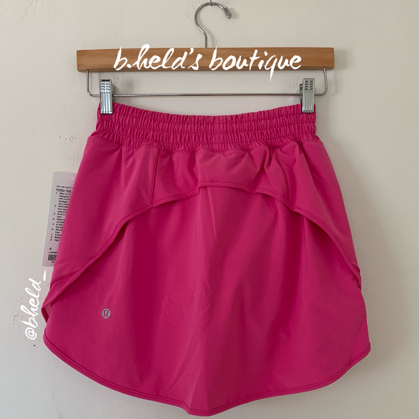 lululemon Hotty Hot High-Rise Skirt in Sonic Pink, Size 4