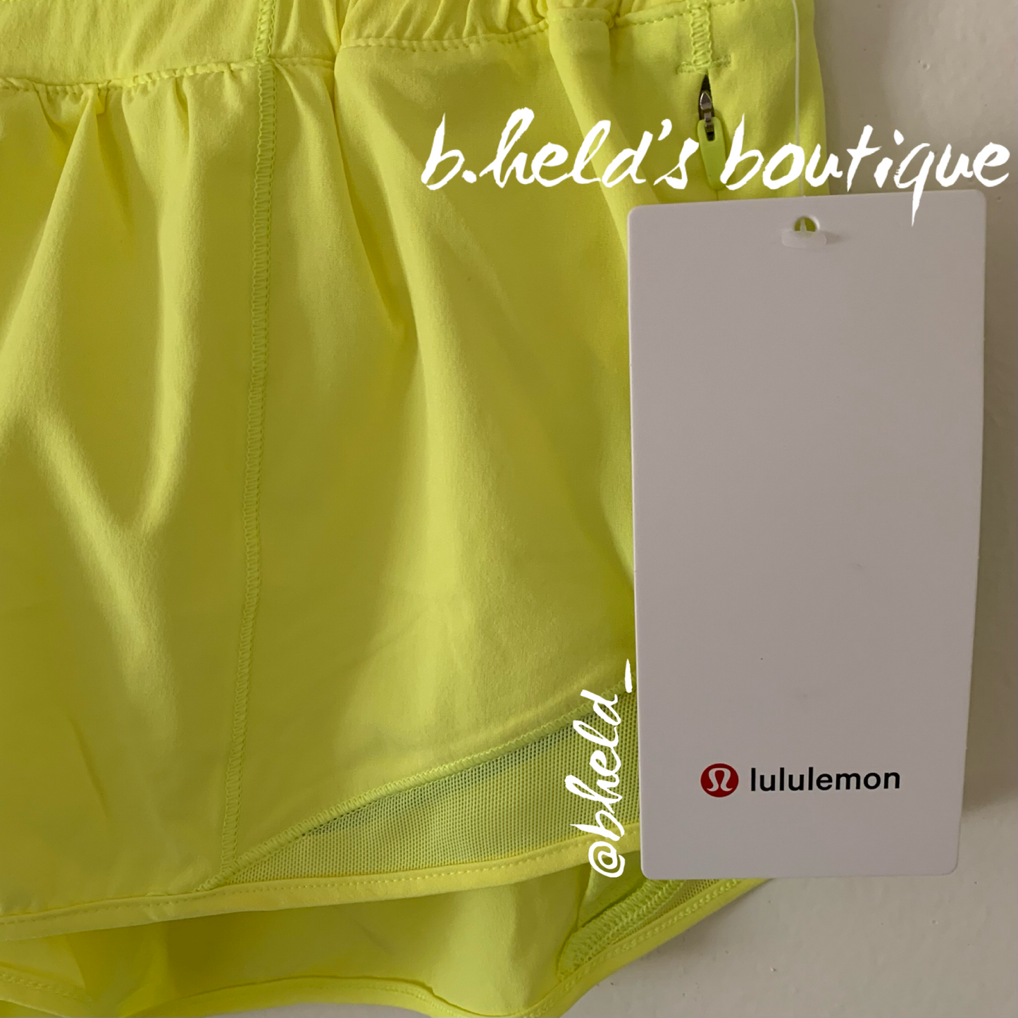 lululemon Hotty Hot Low-Rise Lined Short 2.5" in Electric Lemon, Size 6
