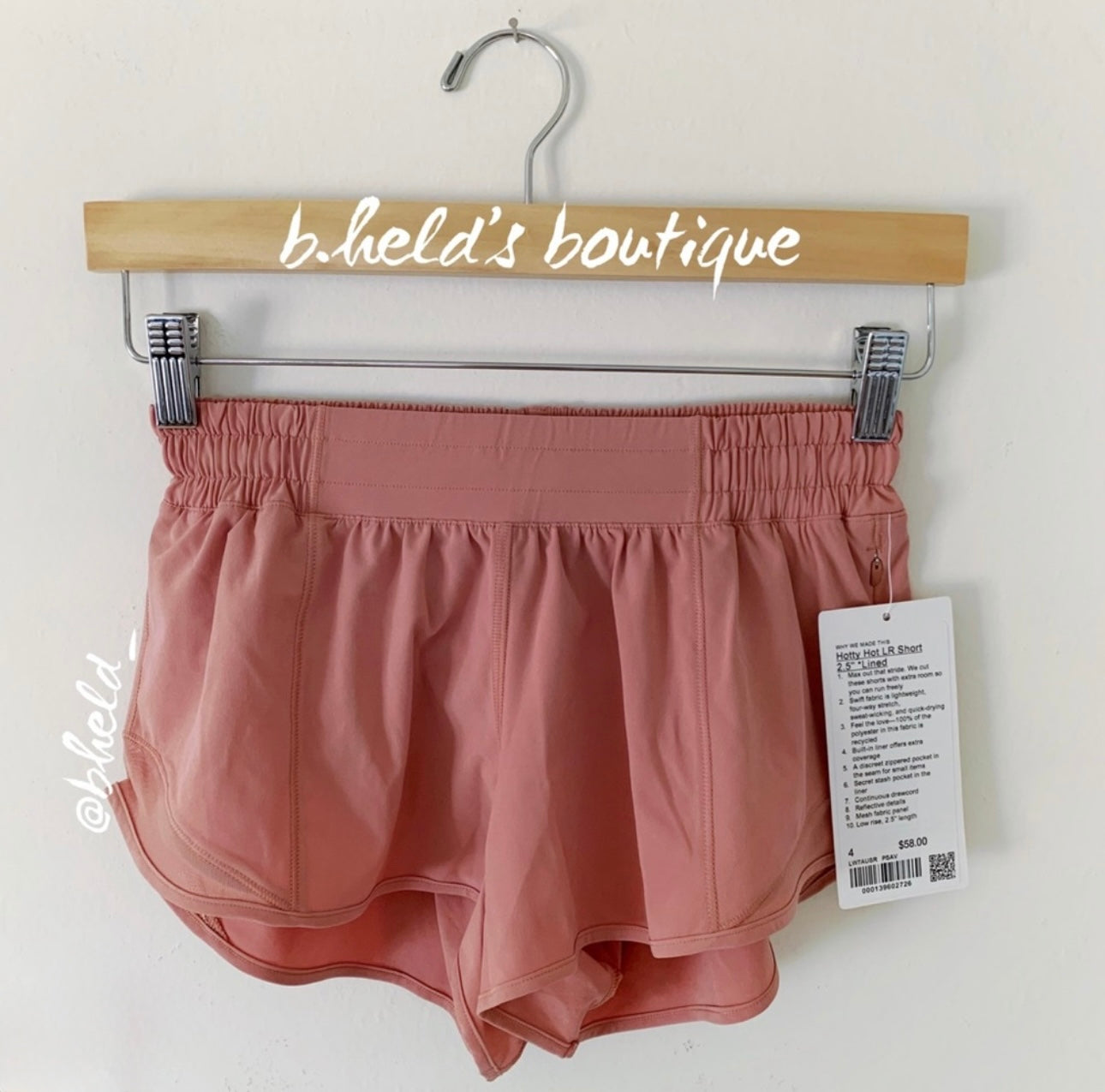 lululemon Hotty Hot Low-Rise Lined Short 2.5" in Pink Savannah, Size 4
