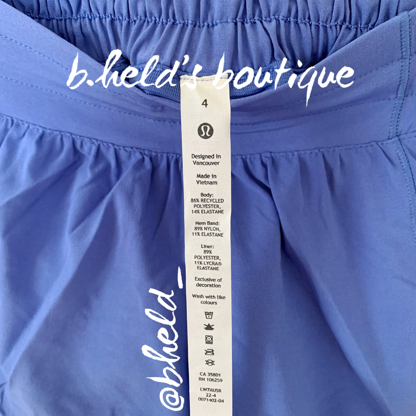 lululemon Hotty Hot Low-Rise Lined Short 2.5" in Wild Indigo, Size 4