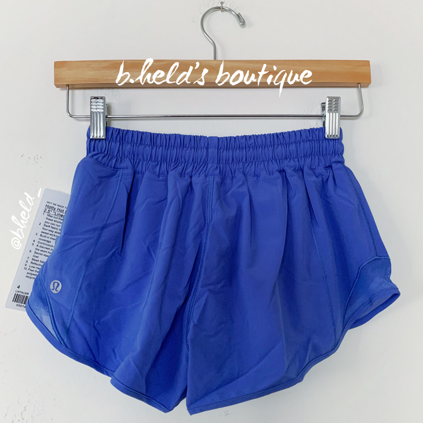 lululemon Hotty Hot Low-Rise Lined Short 2.5" in Wild Indigo, Size 4