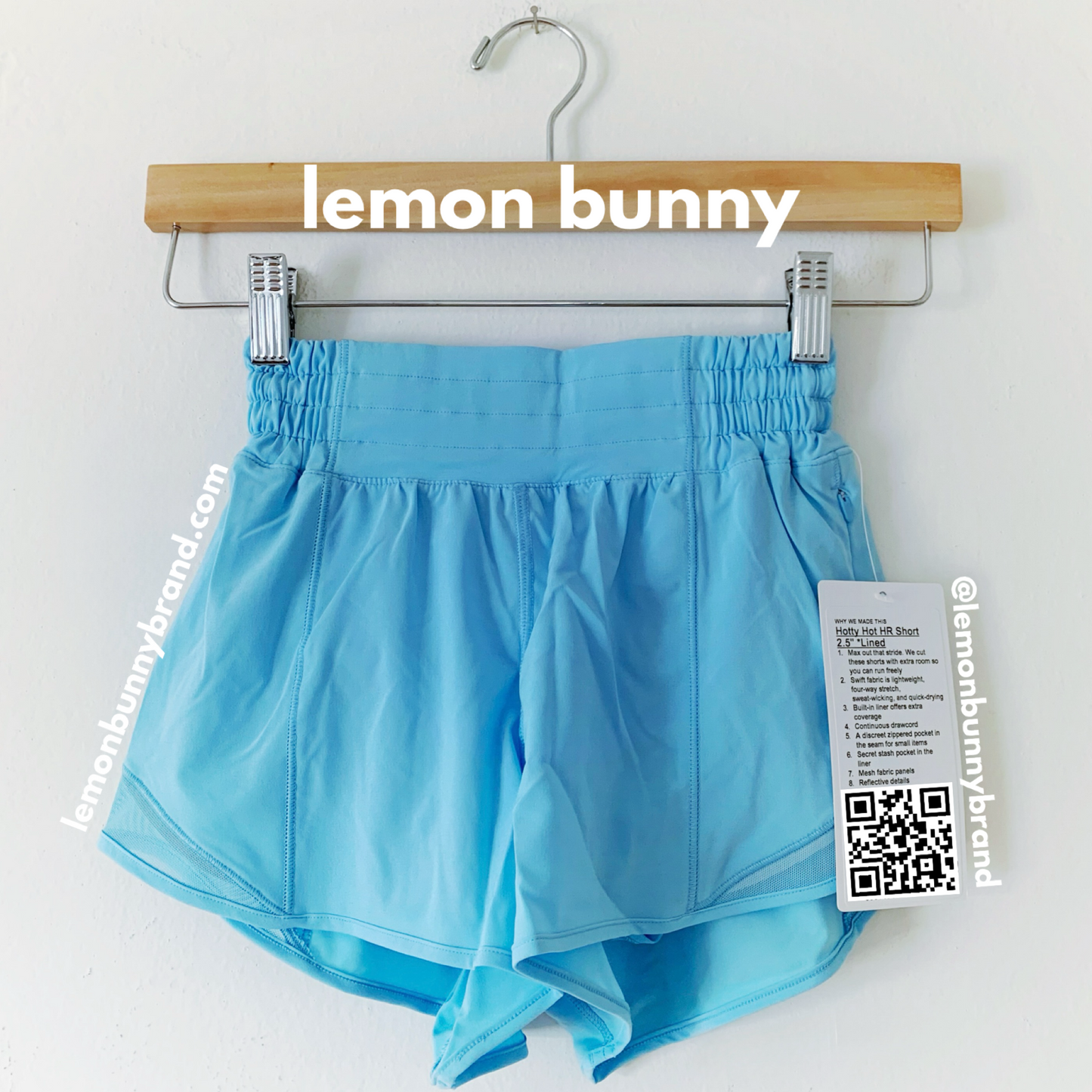 *lemon bunny Curated Bundle: Stanley Quencher & lululemon Hotty Hot Short in 1959 Blue Chill, Size 0