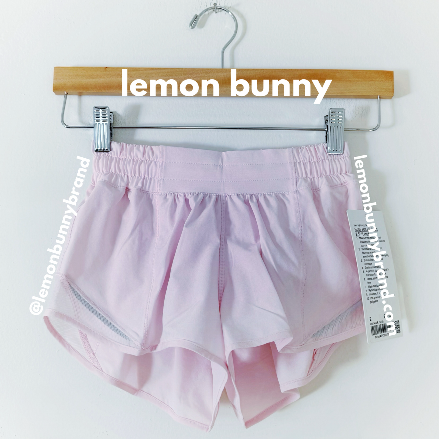 *lemon bunny Curated Bundle: 2 lululemon Hotty Hot Shorts in Sonic Pink Milkshake, Size 2