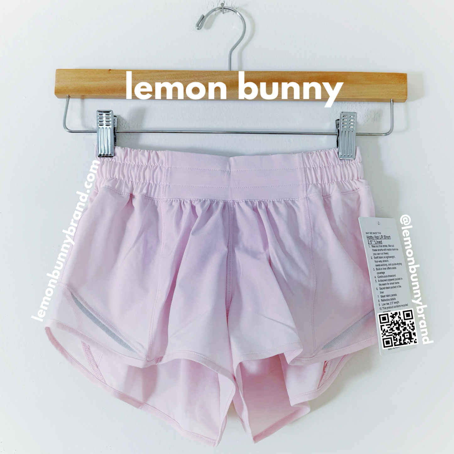 *lemon bunny Curated Bundle: 2 lululemon Hotty Hot Shorts in Sonic Pink Milkshake, Size 2