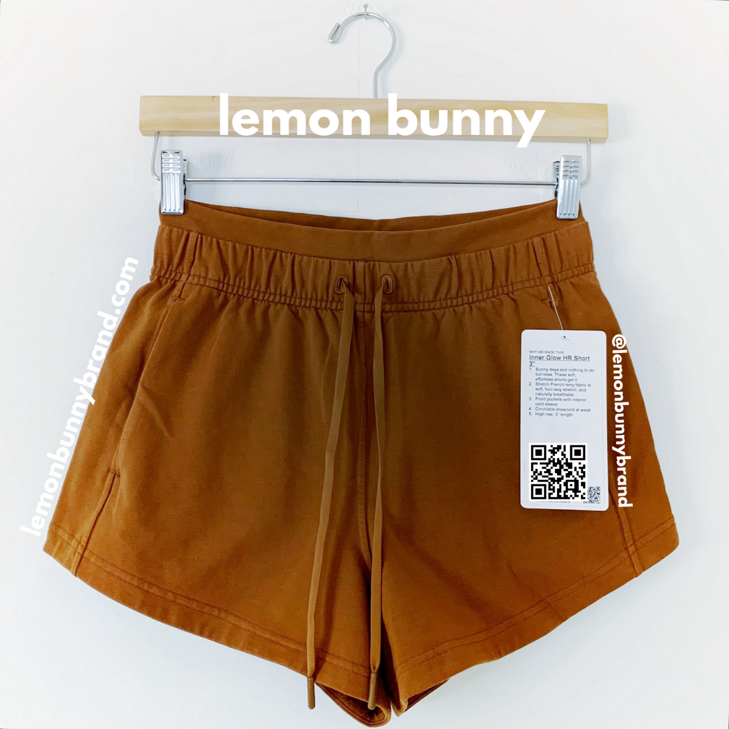 lululemon Inner Glow High-Rise Short 3" in Copper Brown, Size 4