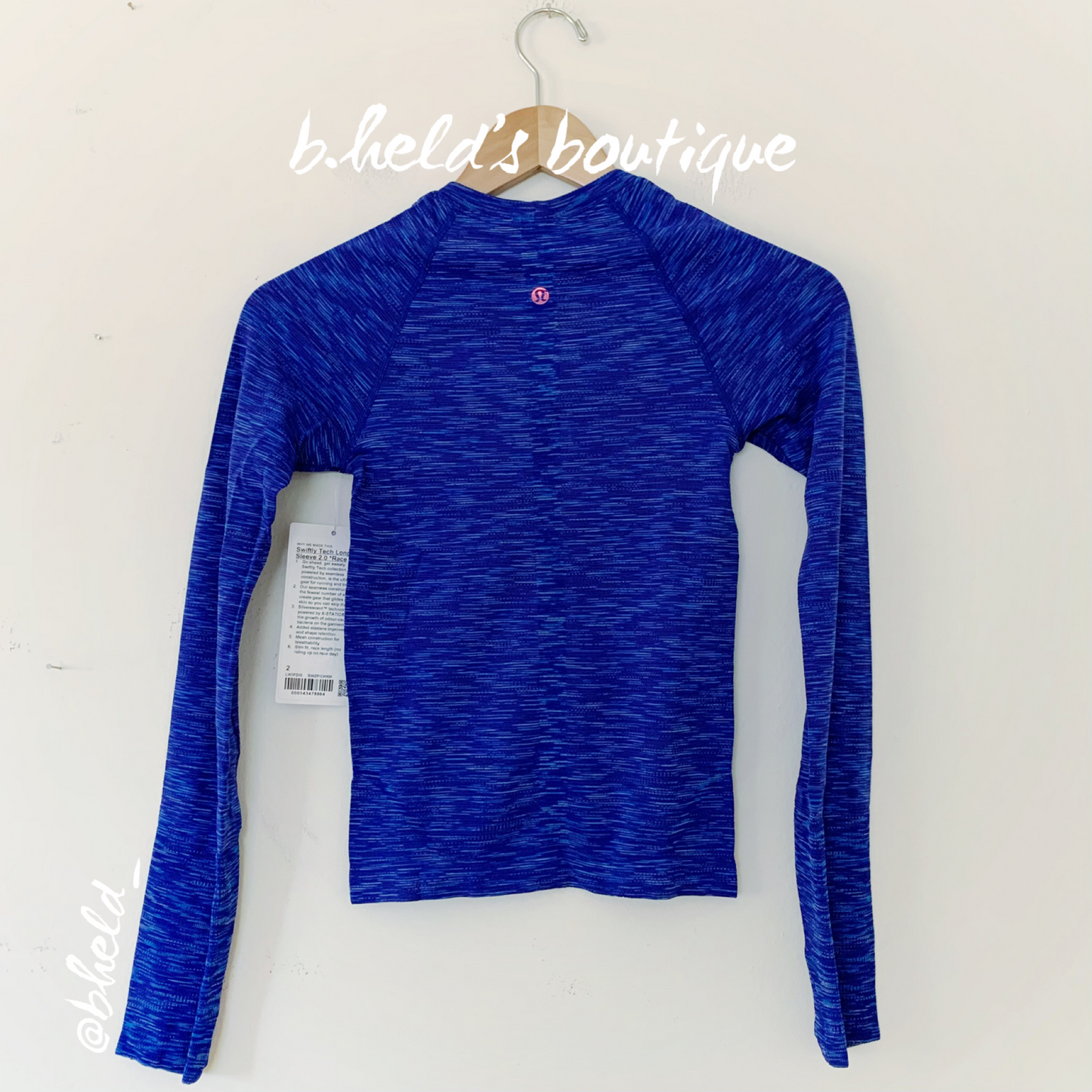 lululemon Limited Edition Swiftly Tech Long Sleeve Shirt 2.0 *Race Length in SeaWheeze Chroma Check Psychic/Chroma Psychic Multi, Size 2