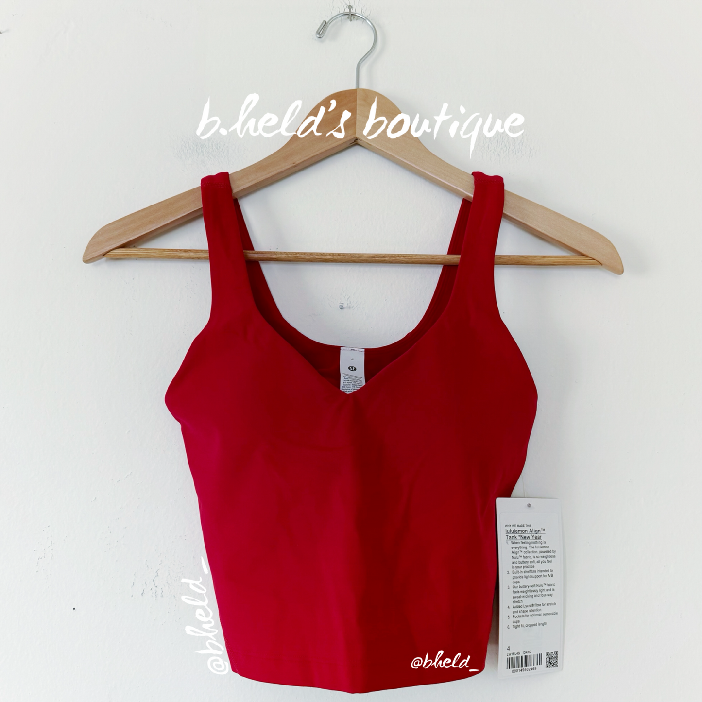 lululemon Lunar New Year Align Tank Top in Dark Red, Size 4