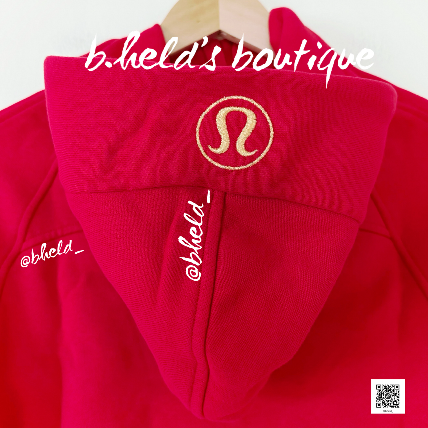 lululemon Lunar New Year Scuba Oversized Half-Zip Hoodie in Dark Red, Size XS/S